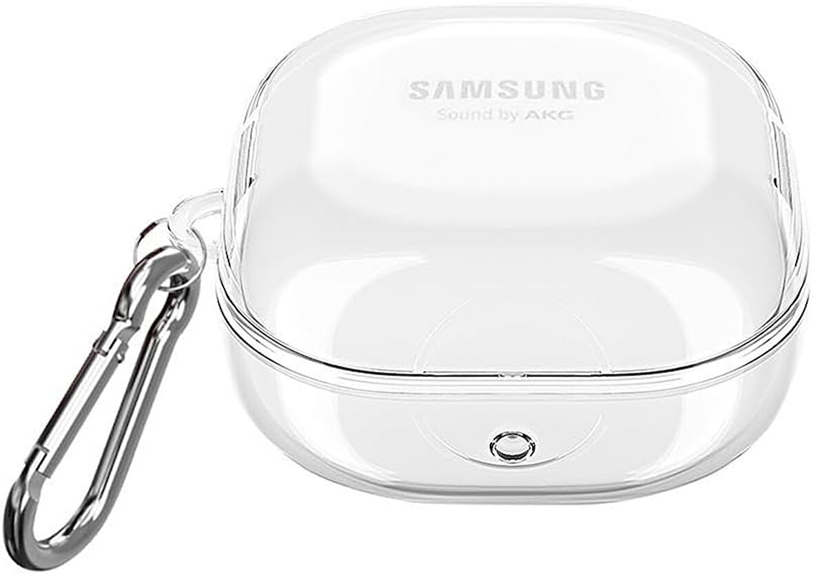 Samsung Galaxy Buds 2 Pro için Kılıf Askı Aparatlı Transparan Silikon Şeffaf [Buds 2 Pro ile Uyumlu Kılıf - Şeffaf]