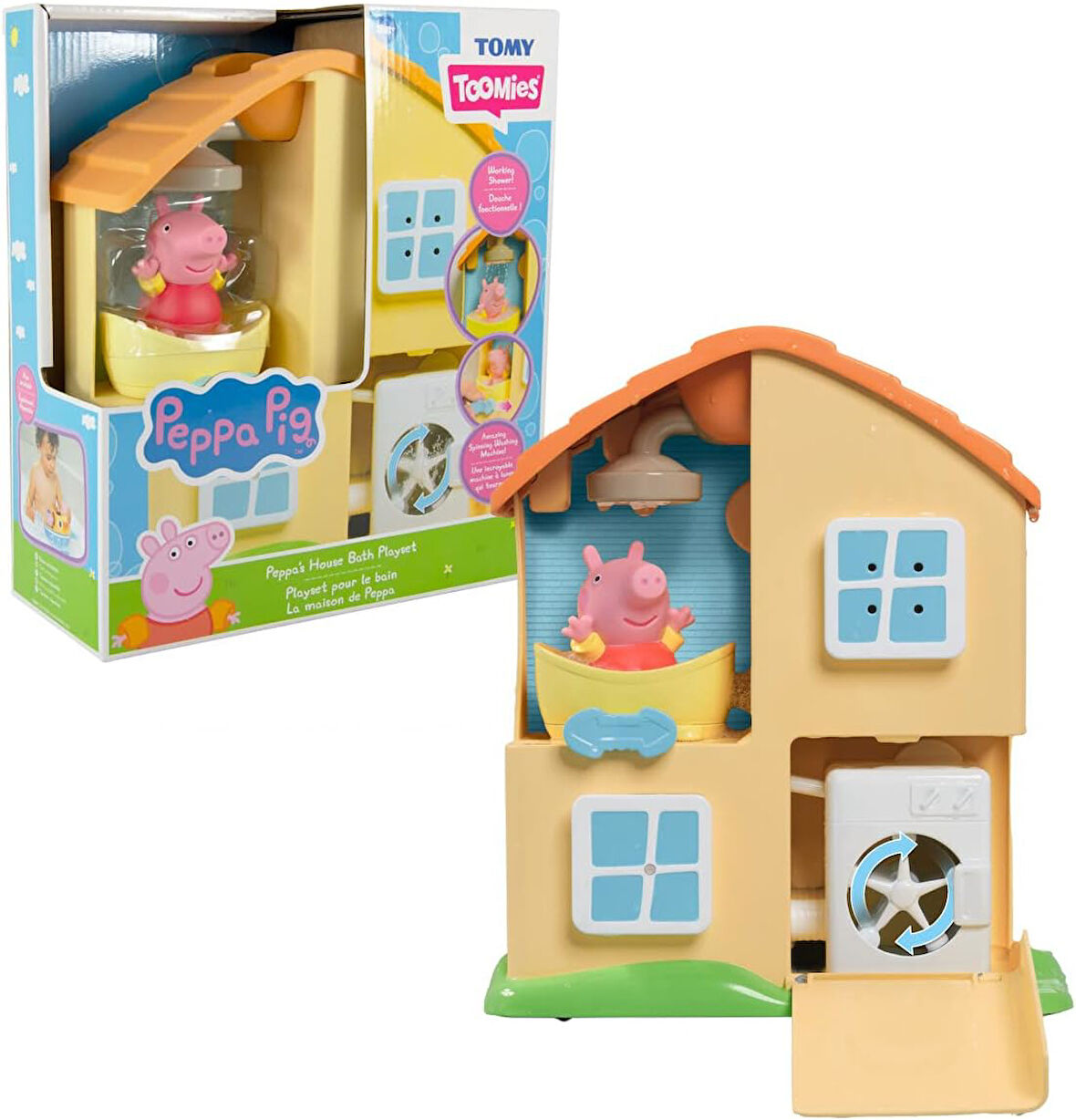 TOMY Peppa'nın Banyo Oyun Evi Seti