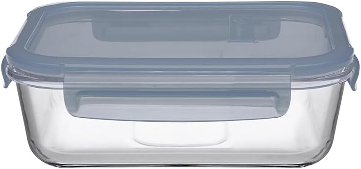 Lockie&Lock Saklama Kabı 0 A Damla Logo Kapak Plastik Gri Kapaklı 1030Cc