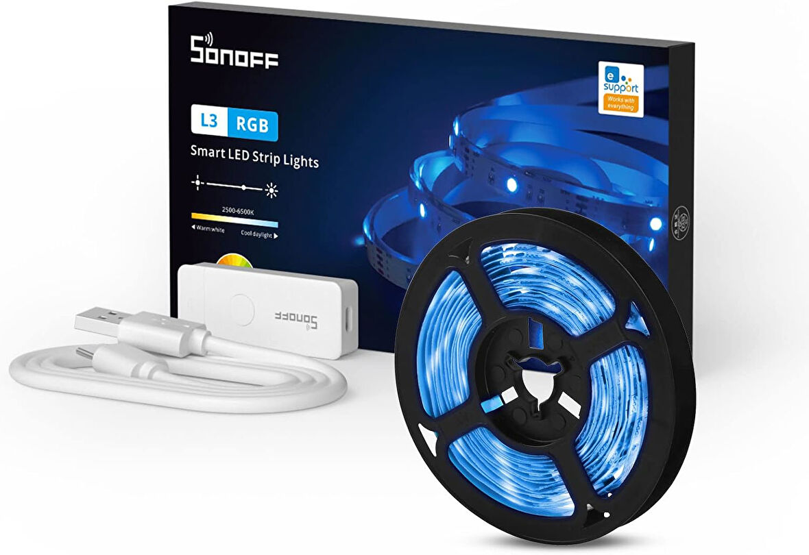 L3 Akıllı WiFi Led Şerit Işıklar, Yatak Odası, Oda için Alexa Led Şerit Işıklar, 5 m RGB 5050 Renk Değiştiren Led Işıklar, APP/Ses Kontrolü