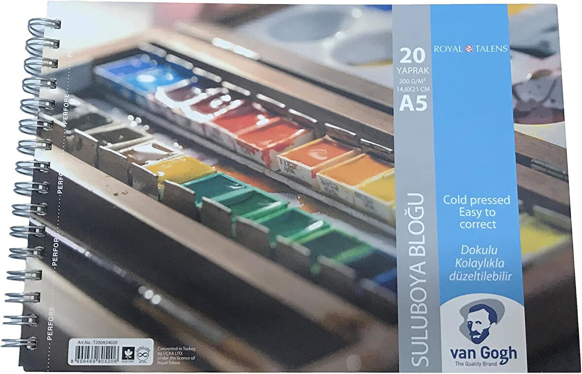GOGH SULUBOYA BLOĞU 300 GR A5 20 YAPRAK SPİRALLİ