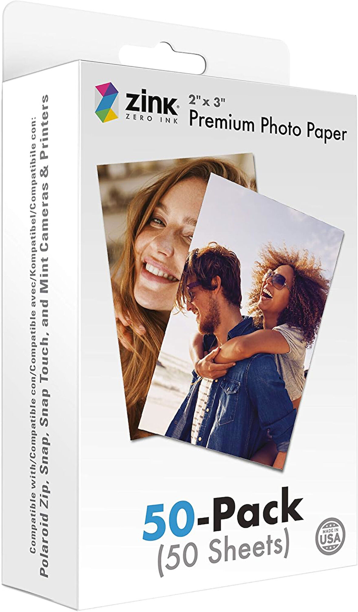 2"X3" Premium Fotoğraf Kağıdı (50 paket) Polaroid Snap, Snap Touch, Zip ve Nane Kameraları ve Yazıcılarla Uyumlu