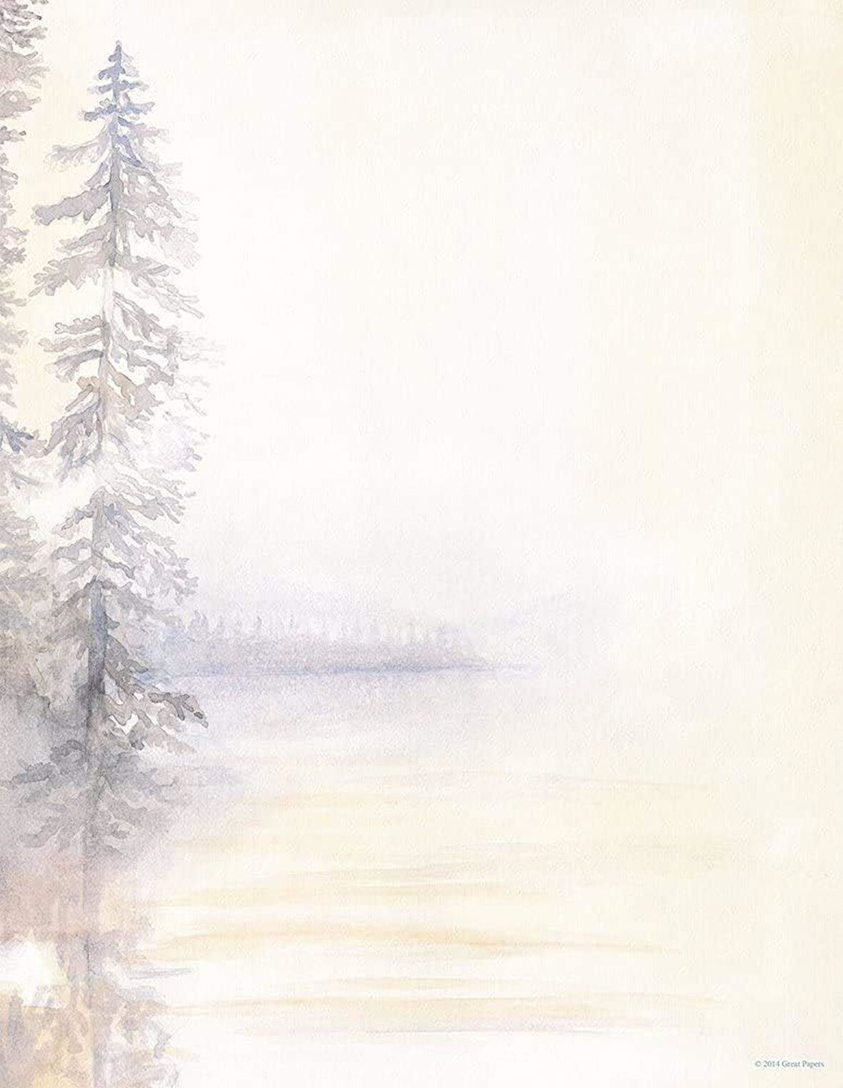 Papers! Morning Mist Letterhead, 80 Sayı, 8,5 inç x 11 inç (2014250)