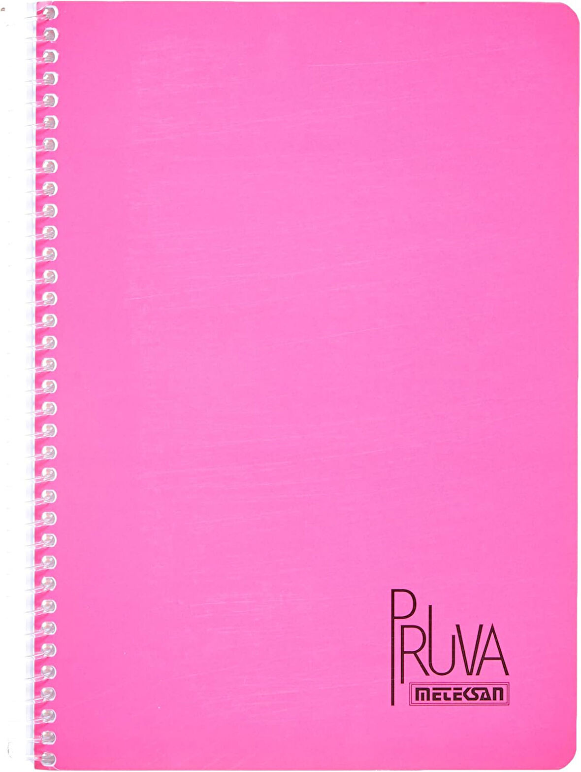 Pruva A4 Pet Spiralli Karton Kapaklı Defter 144 Yaprak - Çizgili - Fuşya