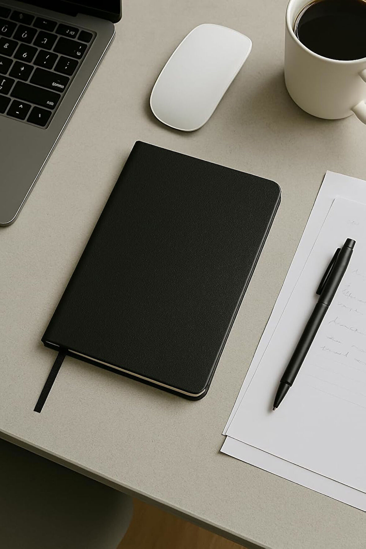 Tanıtım Defter, Çizgisiz Defter, Siyah Termo Deri Kapaklı Çizgisiz Defter, 128 Yaprak A5 Defter, Ofis ve Kırtasiye, Plan, Notebook (14cm x 21 cm)