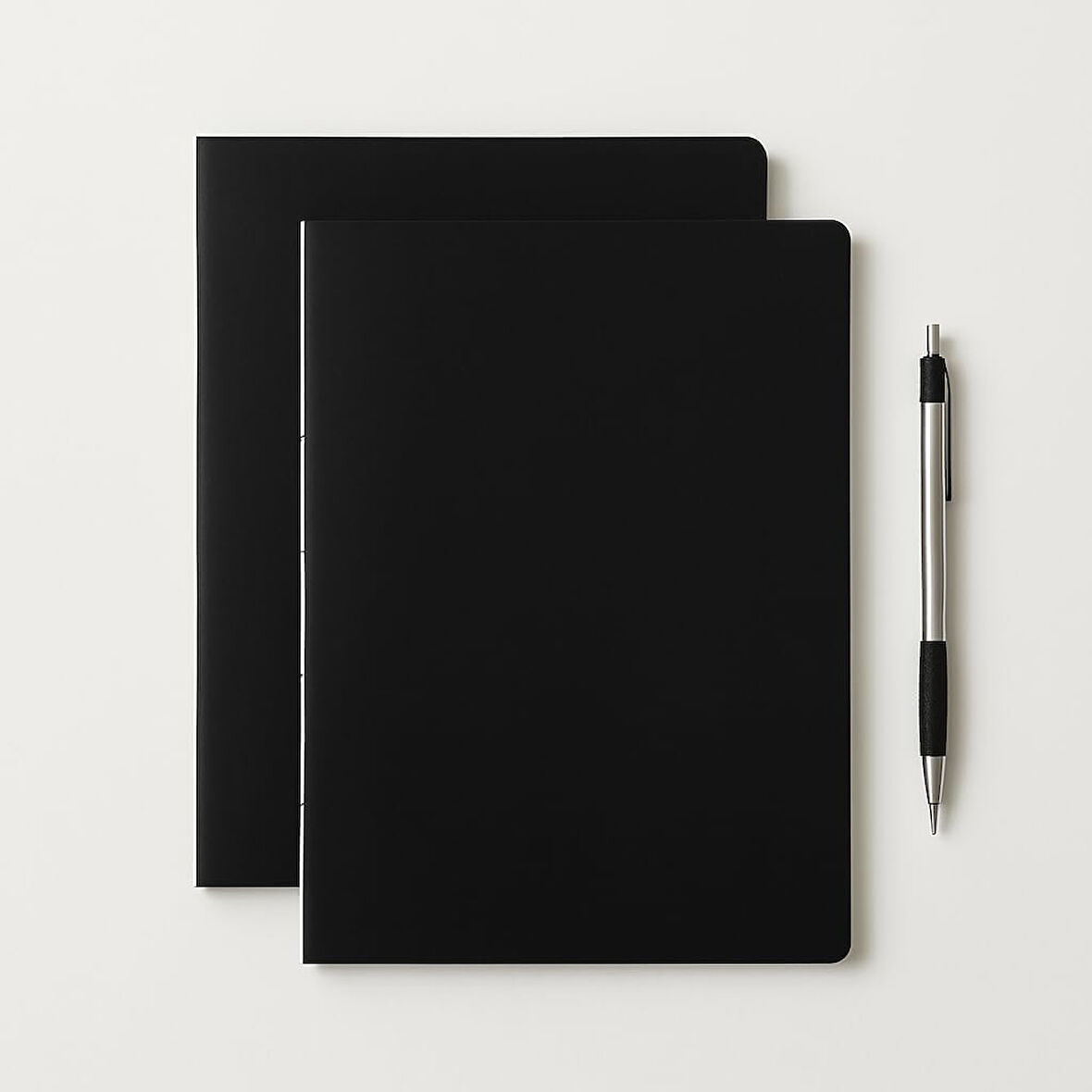 Tanıtım Özel Tasarım Siyah Kraft Kapaklı A4 Defter - 180 Derece Açılabilir, Sırtı Dikişli,%100 El İşçiliği, Ofis, Okul, Günlük Kullanım İçin İdeal Defter (Çizgisiz)
