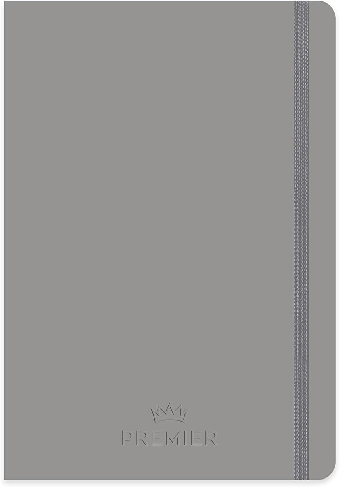Color 17x24 96 Yaprak Çizgili Ciltli Premier Defter - Gri