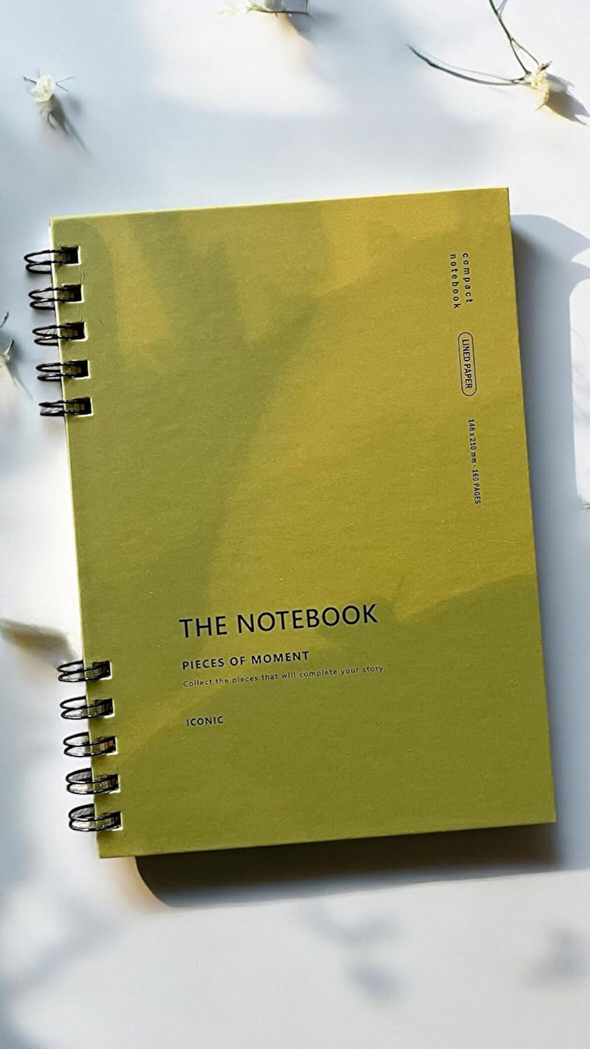 Tanıtım Spiralli 80 Yaprak Çizgili A5 Defter, Not Defteri, Okul Defteri, 4 Farklı Renk Seçeneği (03 Olive Green)