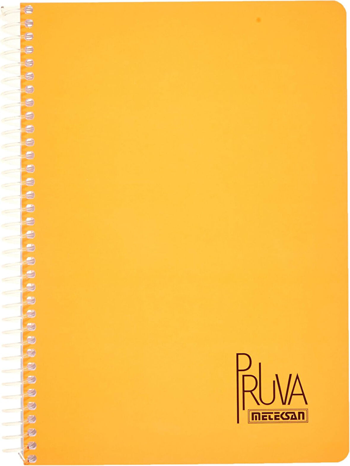 Pruva A4 Pet Spiralli Karton Kapaklı Defter 144 Yaprak - Çizgili - Turuncu