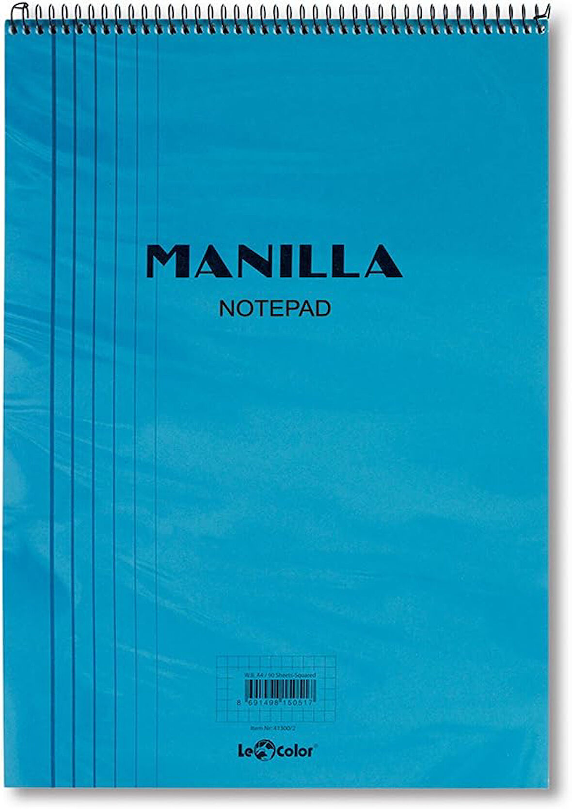 Color 41300/2 Manila Notepad Yumuşak kapak, 1.hamur kağıt Spiralli, Mavi