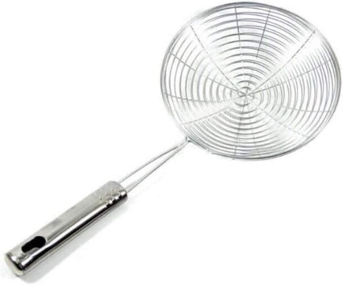 Pratik Kullanışlı Yağ Kevgiri Kızartma Haşlama Süzgeci, 12 cm