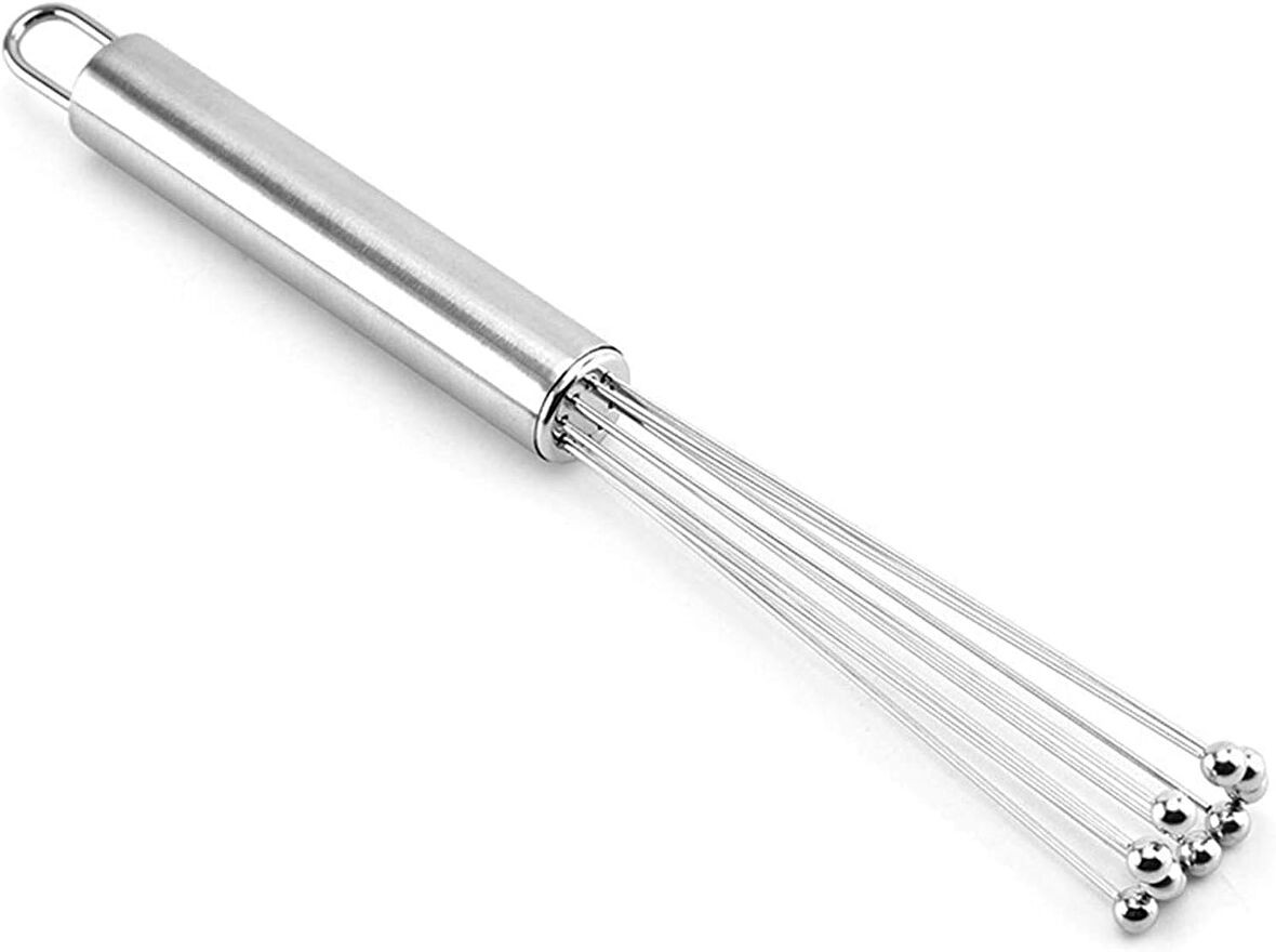 Home Paslanmaz Çelik Boncuk Çırpıcı - Ergonomik Tasarım, Dayanıklı ve Pratik Mutfak Çırpma Teli, Yumurta, Süt, Krema, Sos, Hamur Karıştırıcı, Profesyonel ve Ev Kullanımı İçin (33 Cm)