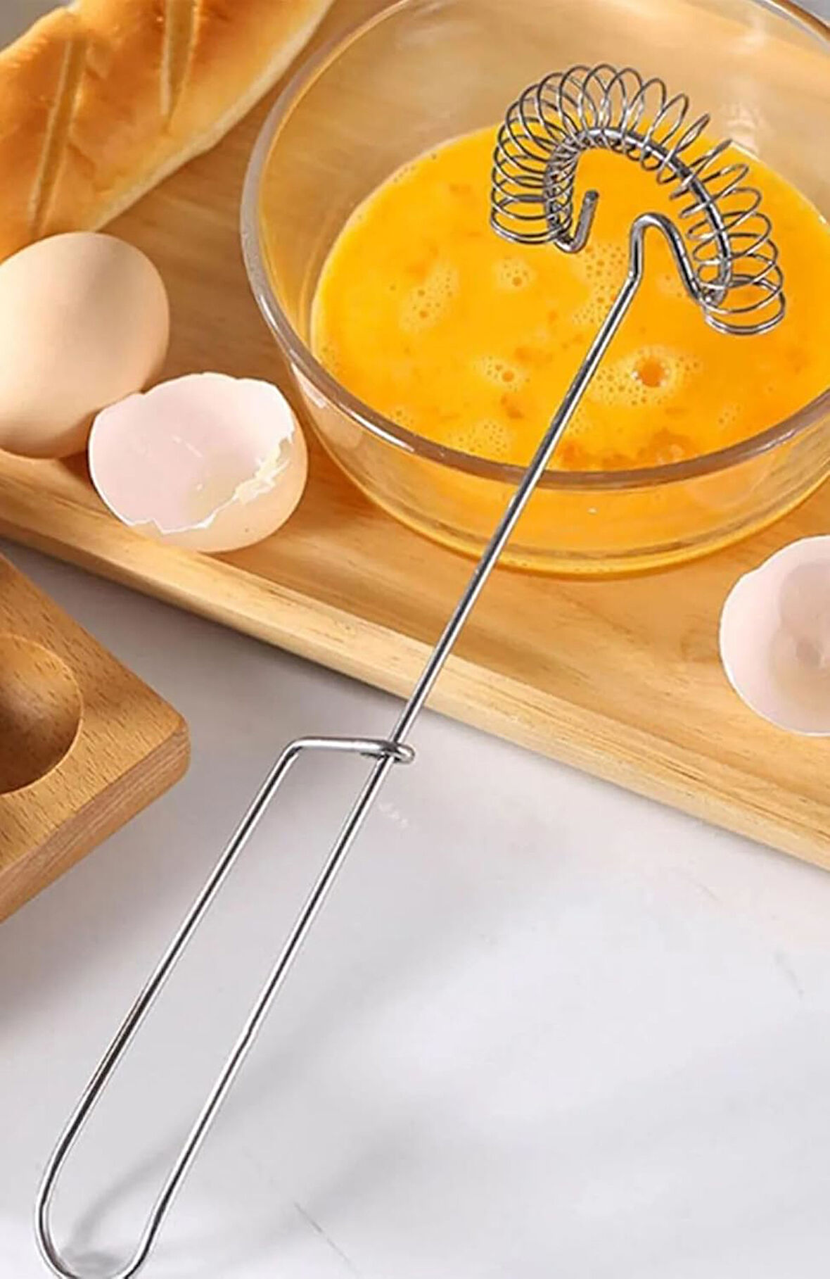 Yaylı Yumurta Çırpıcı Metal Mikser Krem ve Sos Karıştırıcı Pratik Mutfak Aparatı
