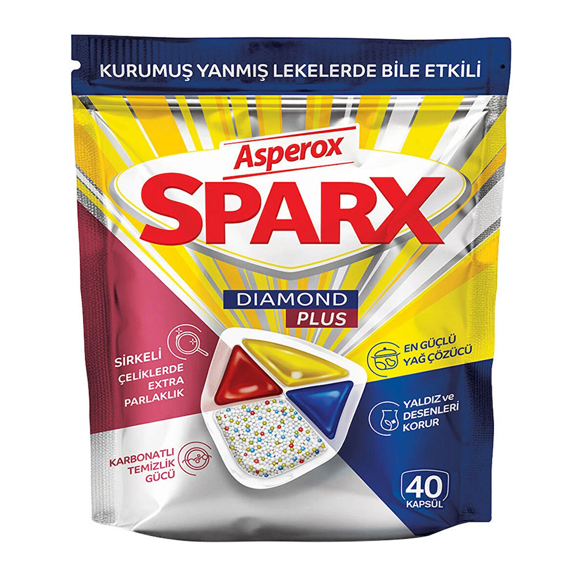 Asperox Sparx Diamond Plus 40 Bulaşık Makinesi Kapsülü