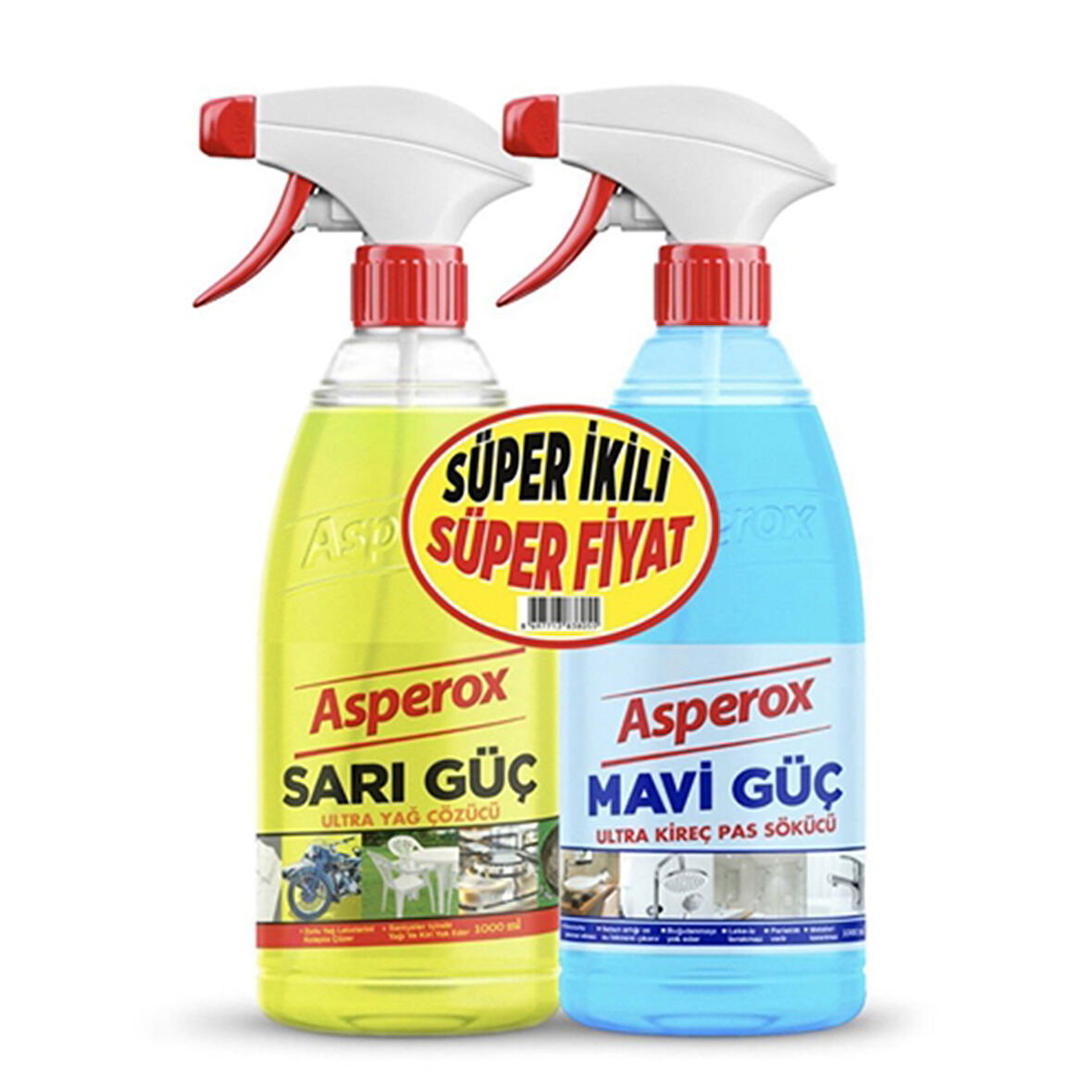 Asperox Sarı Güç 1000 Ml + Asperox Mavi̇ Güç 1000 Ml 