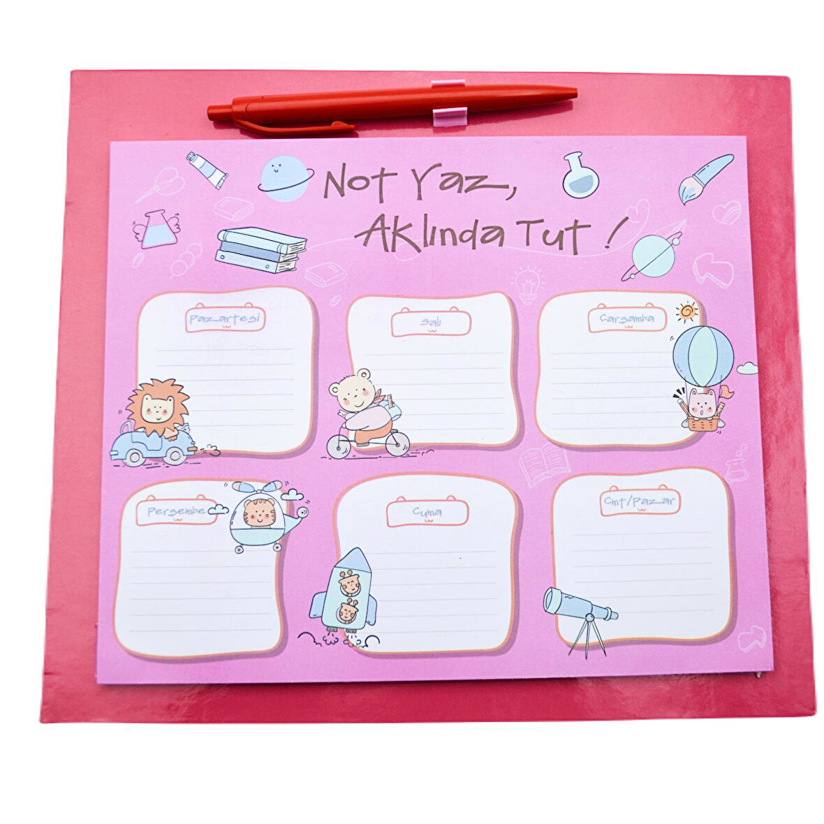 NotYaz 23x27 60 Yaprak Kalemli Bloknot Mousepad Haftalık Planlayıcı  AKLINDA TUT (KBM-3327)