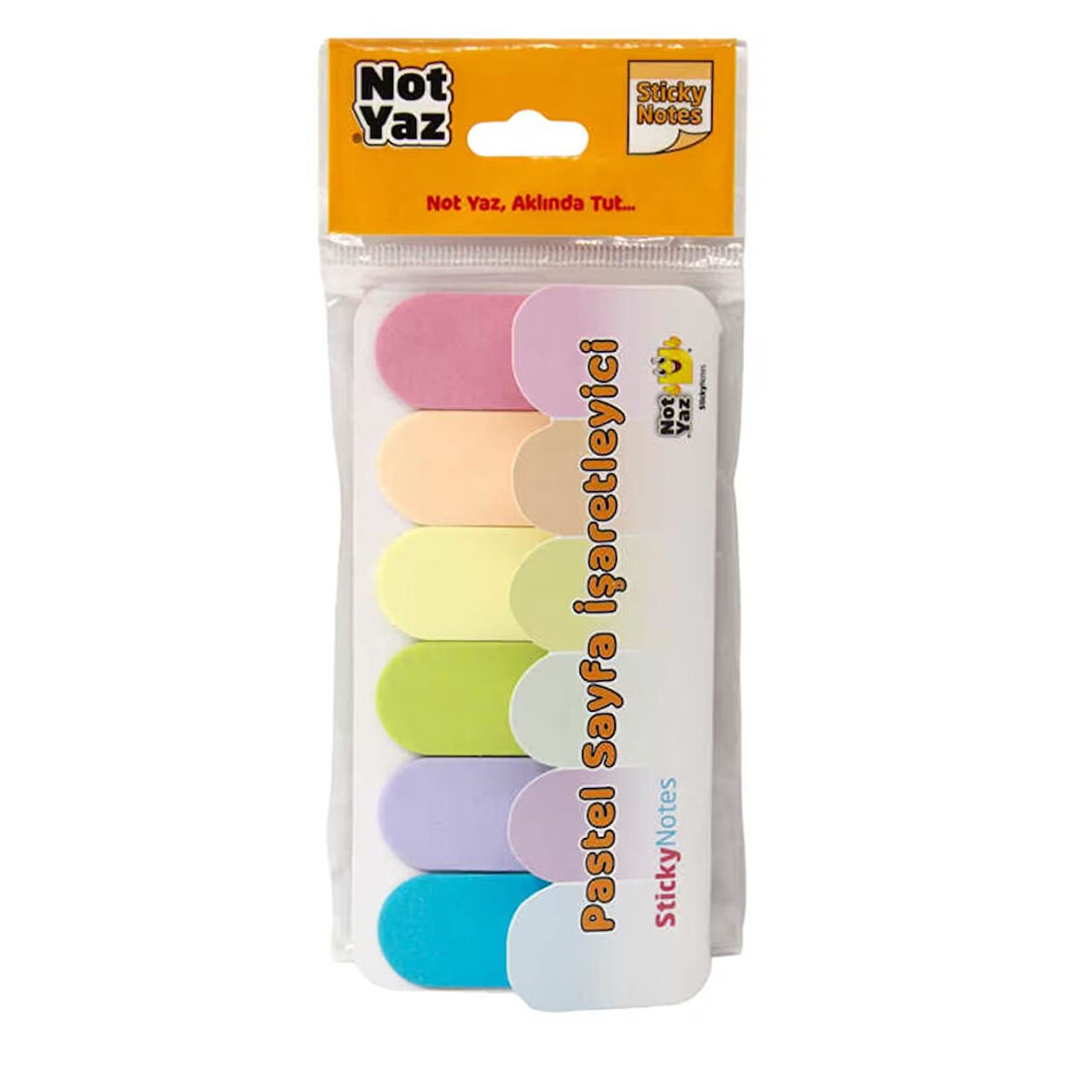 NotYaz Rainbow Pastel Smile Sayfa İşaretleyici 6 Renk x 10 Sayfa (PA-7578) 
