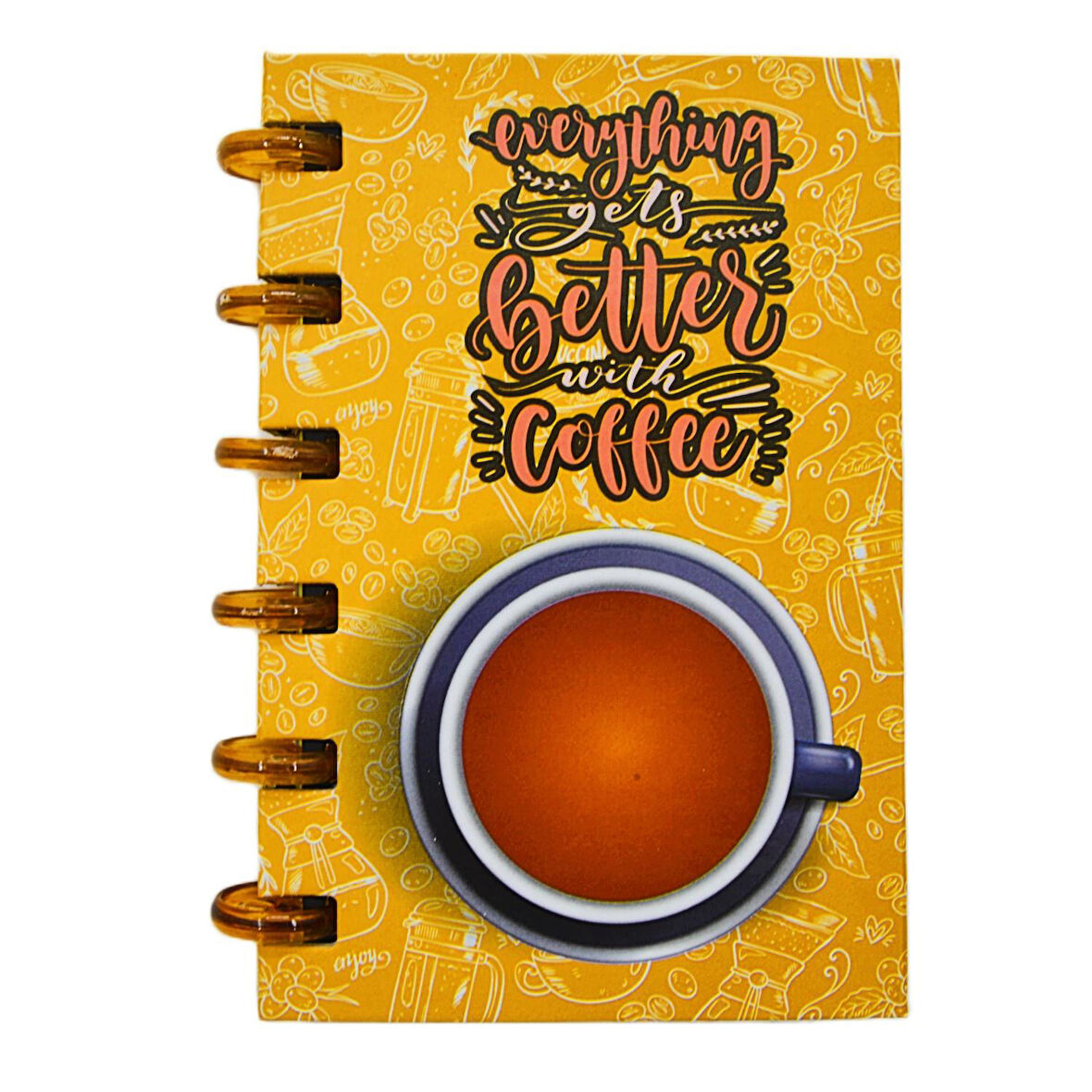 NotYaz A6 100 Yaprak Bloknot Post-It Destekli-Coffie 