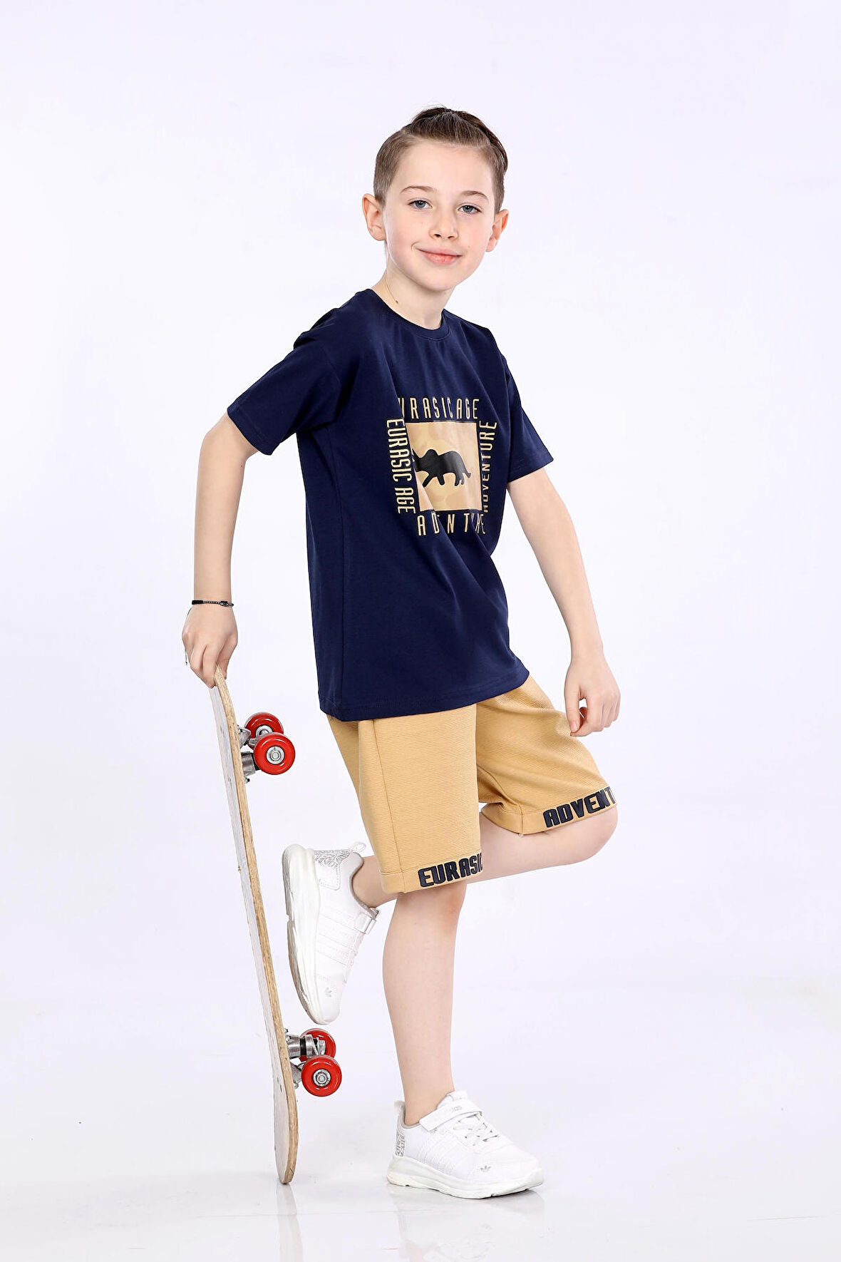 Mornio Erkek Çocuk T-shirt ve Şort 2 li Takım VF24KMR5100304