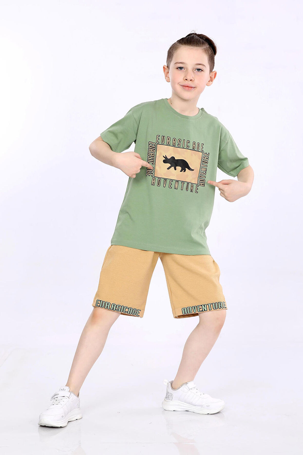 Mornio Erkek Çocuk T-shirt ve Şort 2 li Takım VF24KMR5100304