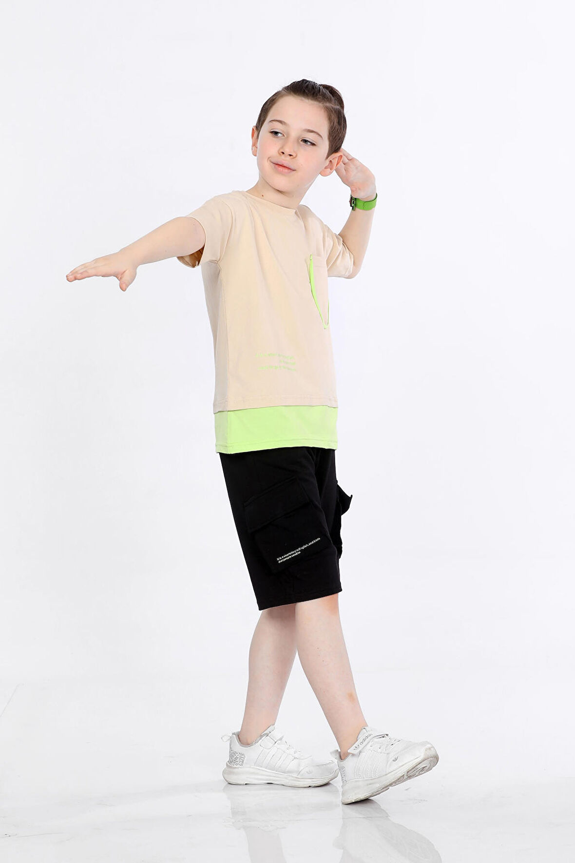 Mornio Erkek Çocuk T-shirt ve Şort 2 li Takım VF24KMR51012