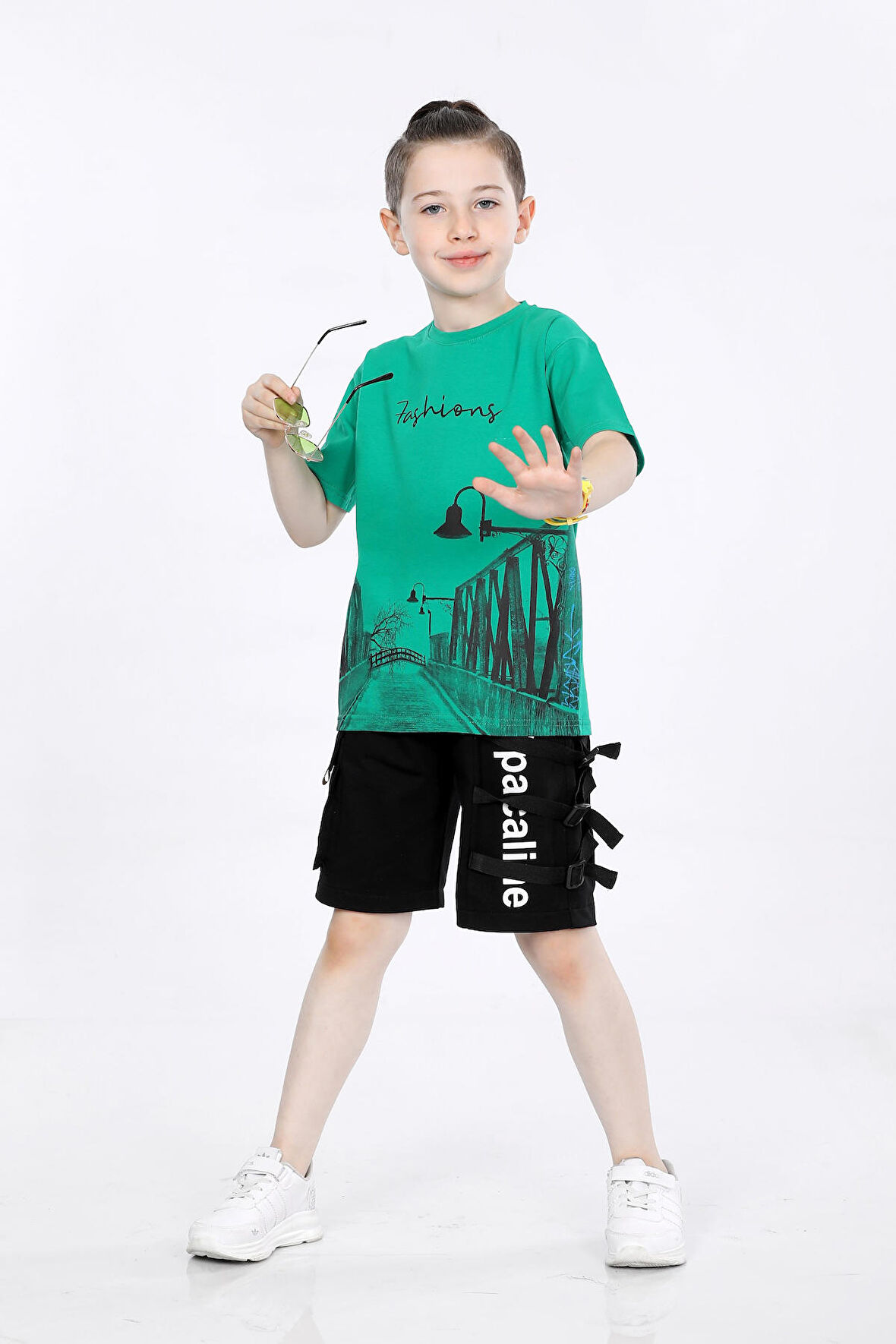 Mornio Erkek Çocuk T-shirt ve Şort 2 li Takım VF24KMR51026