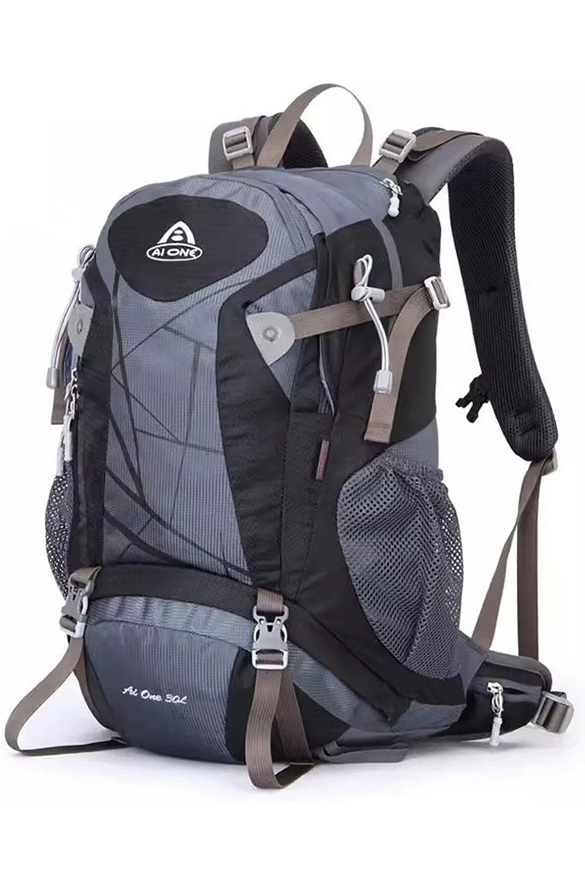 Outdoor Kamp ve Yürüyüş Sırt Çantası (30 Litre Kapasiteli) Gri 9742