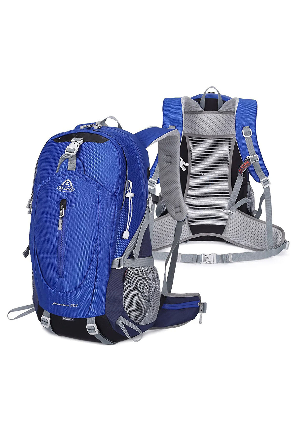 Outdoor Kamp ve Yürüyüş Sırt Çantası (38  Litre Kapasiteli) Mavi 9674