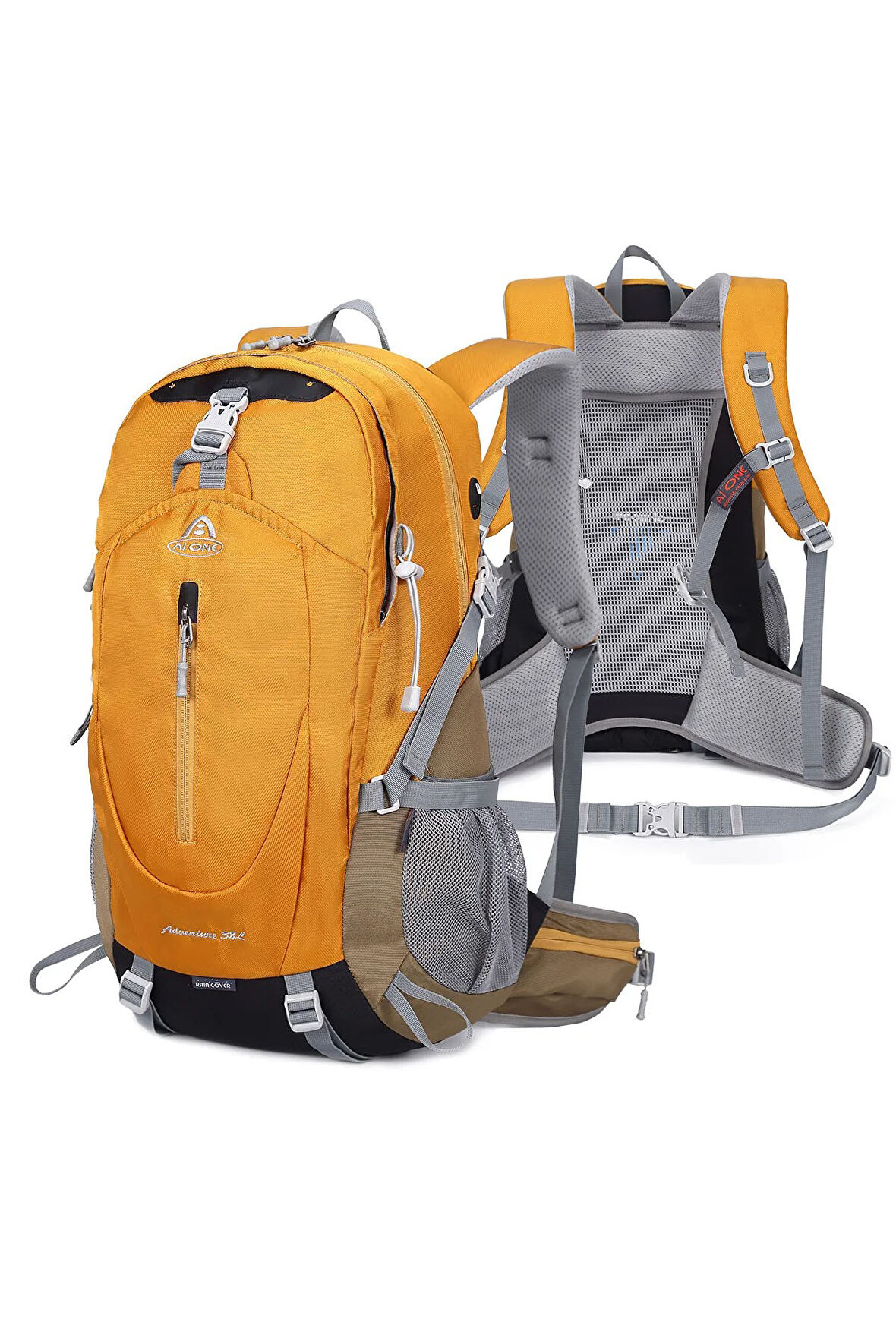 Outdoor Kamp ve Yürüyüş Sırt Çantası (38  Litre Kapasiteli) Hardal 9674