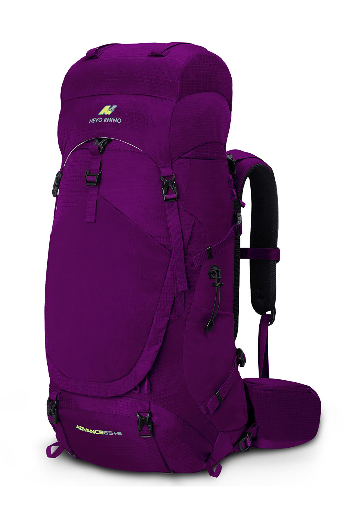 Profesyonel Outdoor Dağcılık, Kamp ve Yürüyüş Sırt Çantası (65+5  Litre) Mor 8921