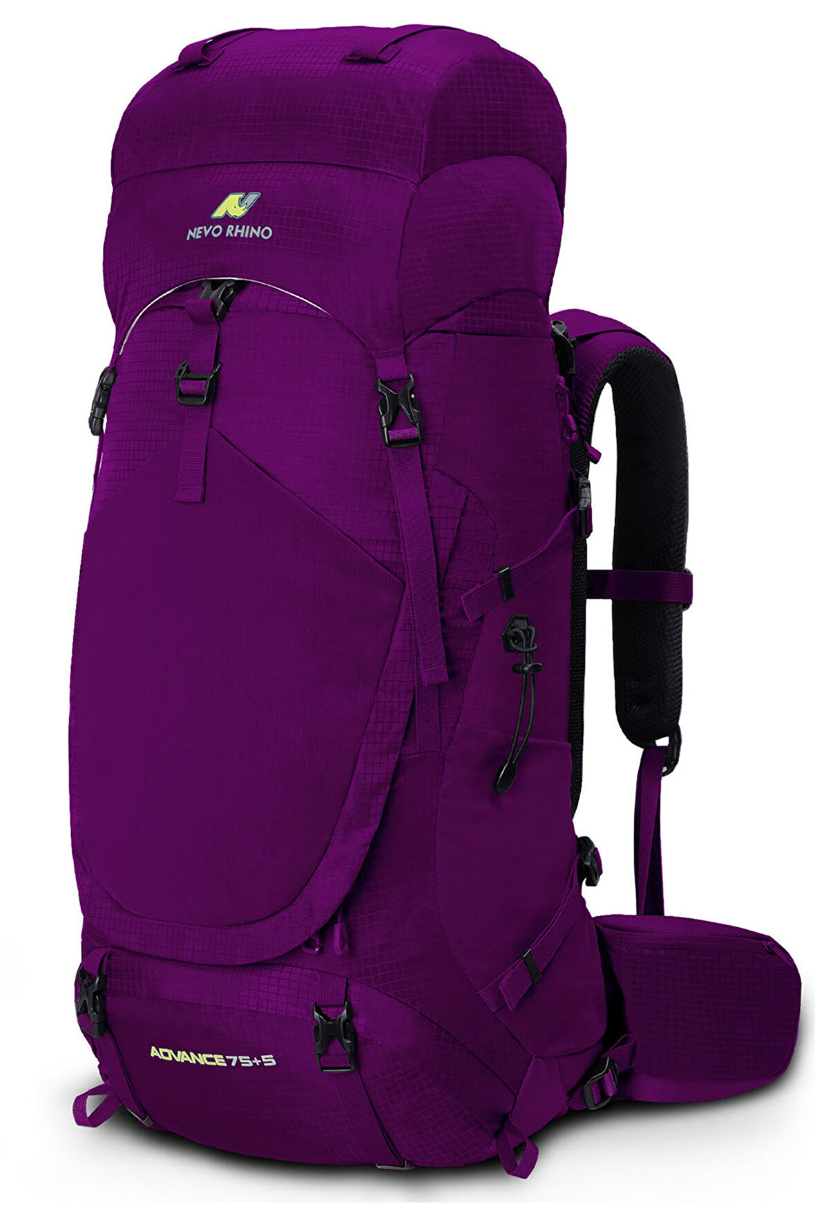 Profesyonel Outdoor Dağcılık, Kamp ve Yürüyüş Sırt Çantası (75+5  Litre) Mor 8929