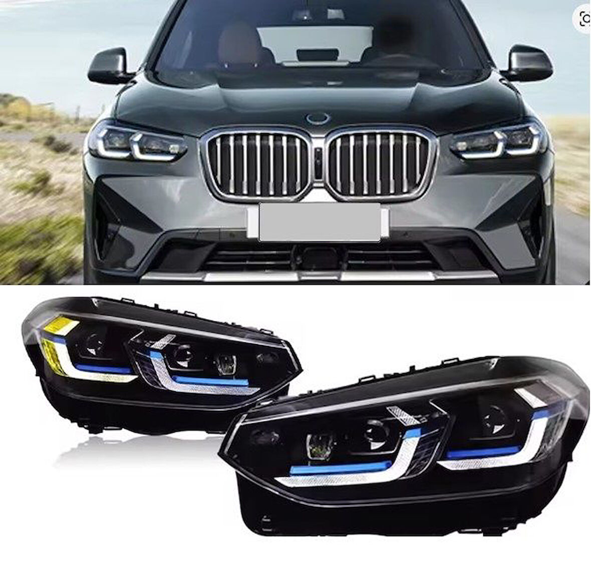AUTOGP  Bmw x3 g01 ön far lambası g01lci model laser görünüm ledli 2017 / 2020