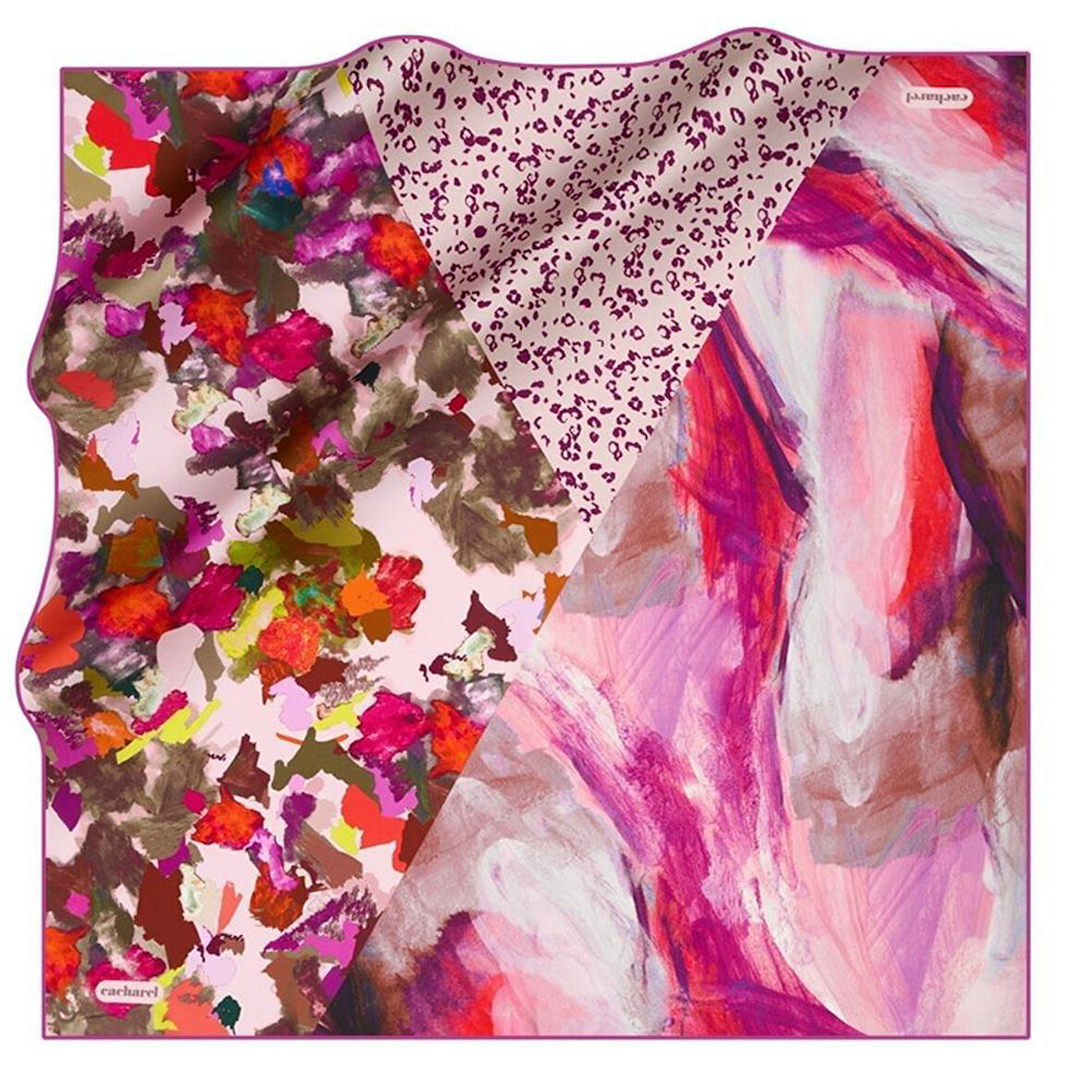 Cacharel Tivil İpek Eşarp 8681313-992-47859 Pembe  Karışık Desen