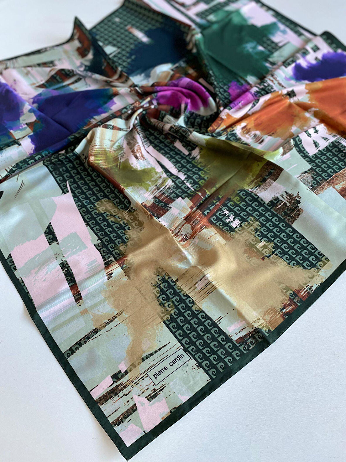 Pierre Cardin Polyester Eşarp 51826 Yeşil Karışık Desen