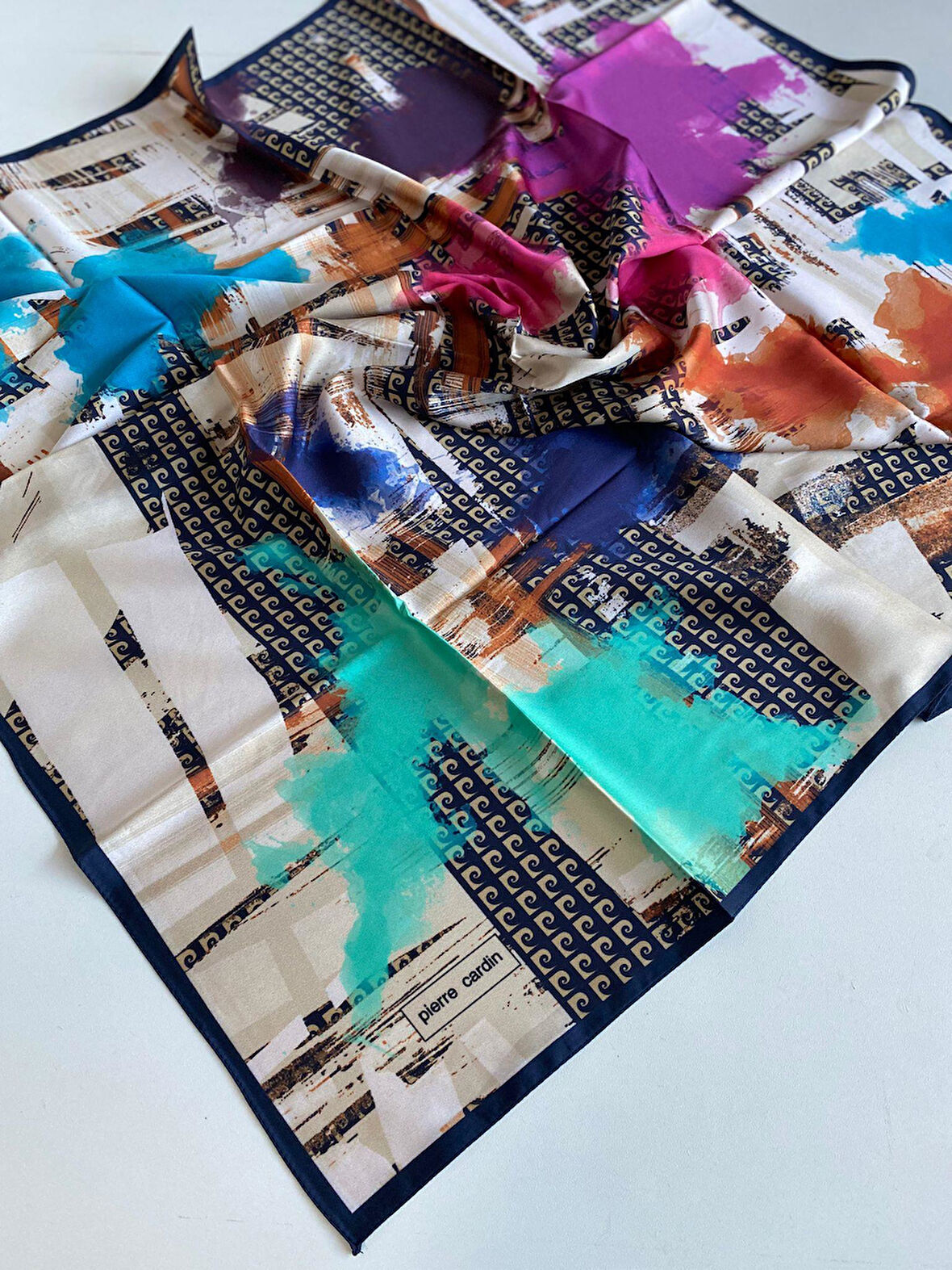 Pierre Cardin Polyester Eşarp 51828 Yeşil Karışık Desen