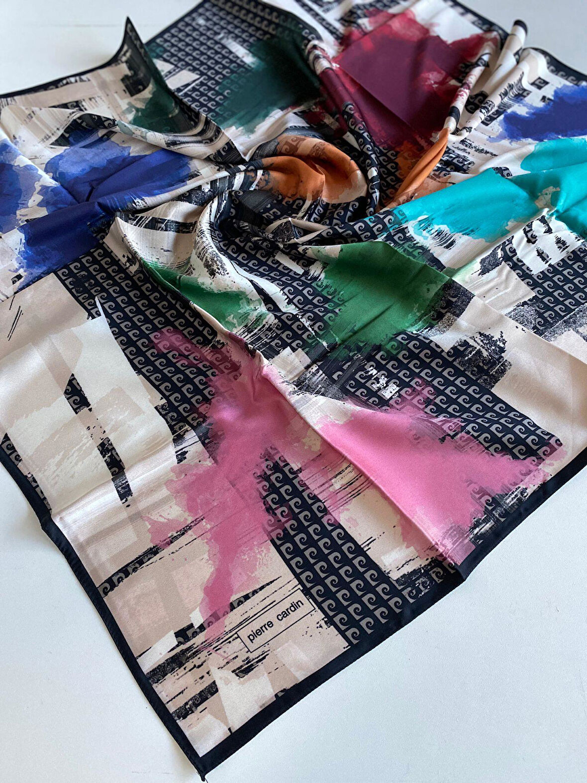 Pierre Cardin Polyester Eşarp 51825 Pembe Karışık Desen