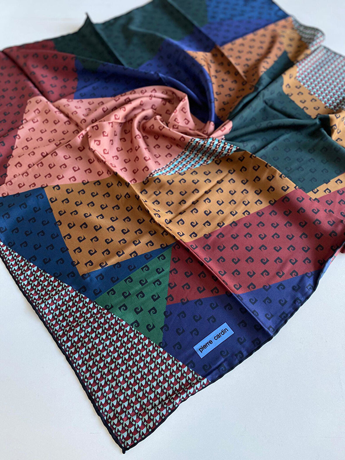 Pierre Cardin Polyester Eşarp 51824 Lacivert Karışık Desen