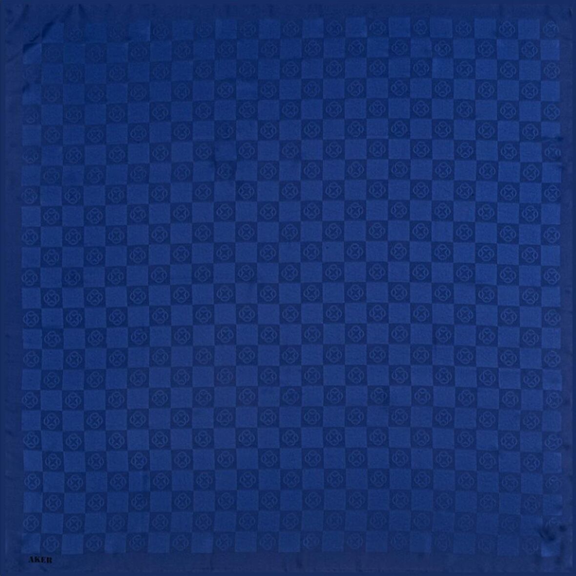 Aker Dama Monogram Eşarp- Saks Mavi - 1070600-922