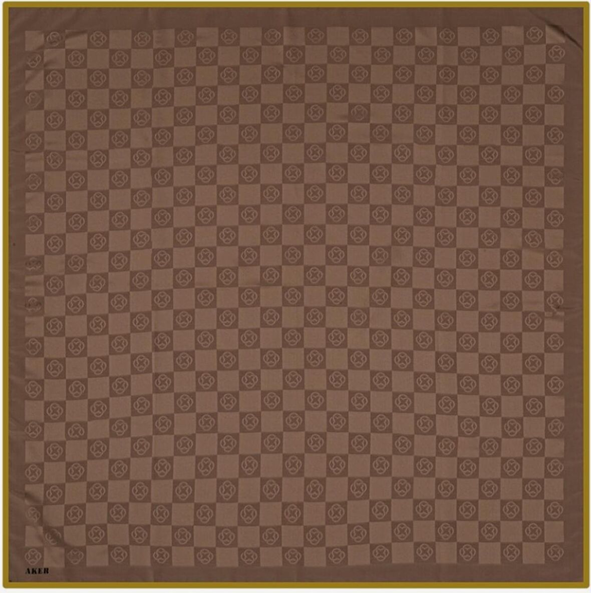 Aker Dama Monogram Eşarp- Kahverengi - 1070600-931