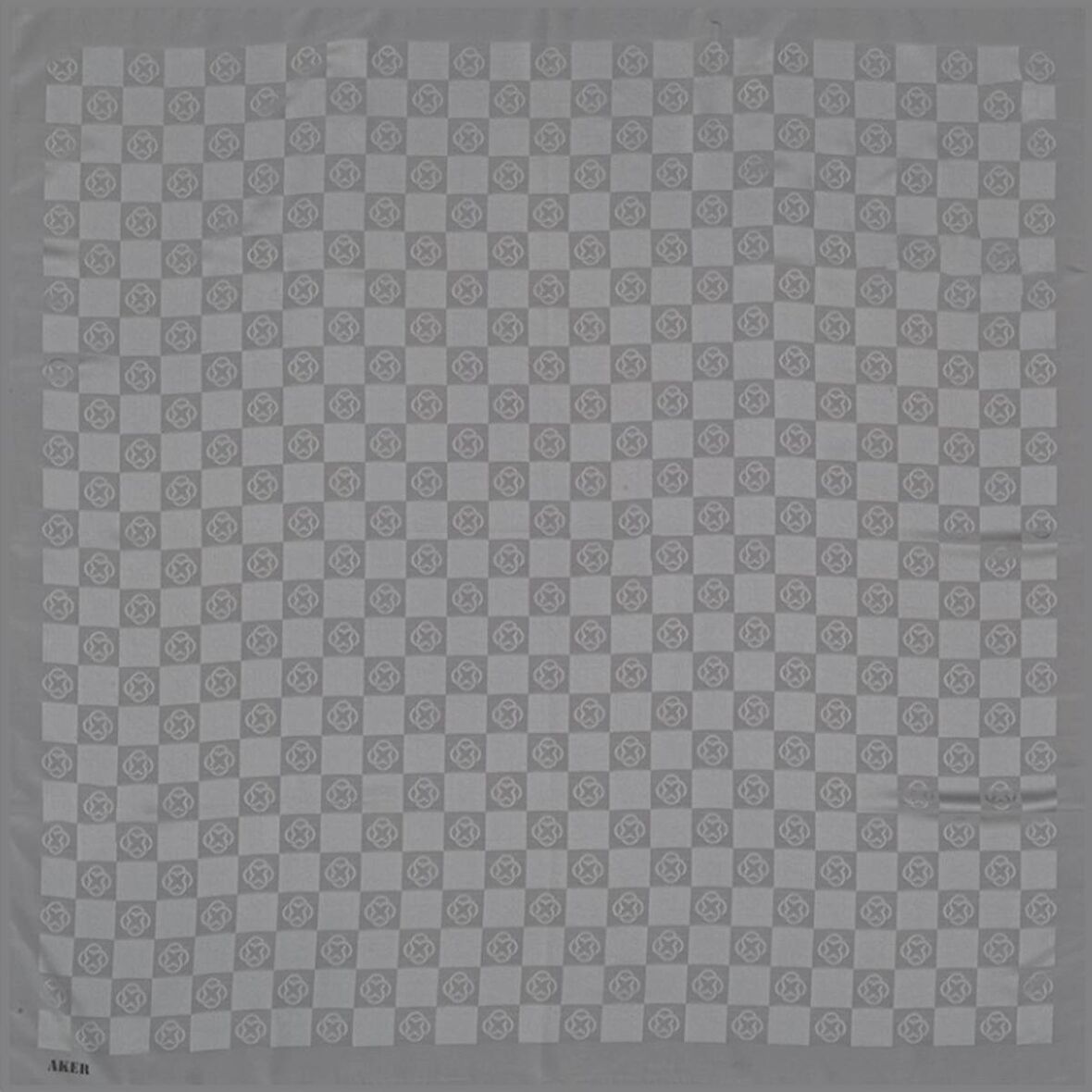 Aker Dama Monogram Eşarp- Gri - 1070600-973