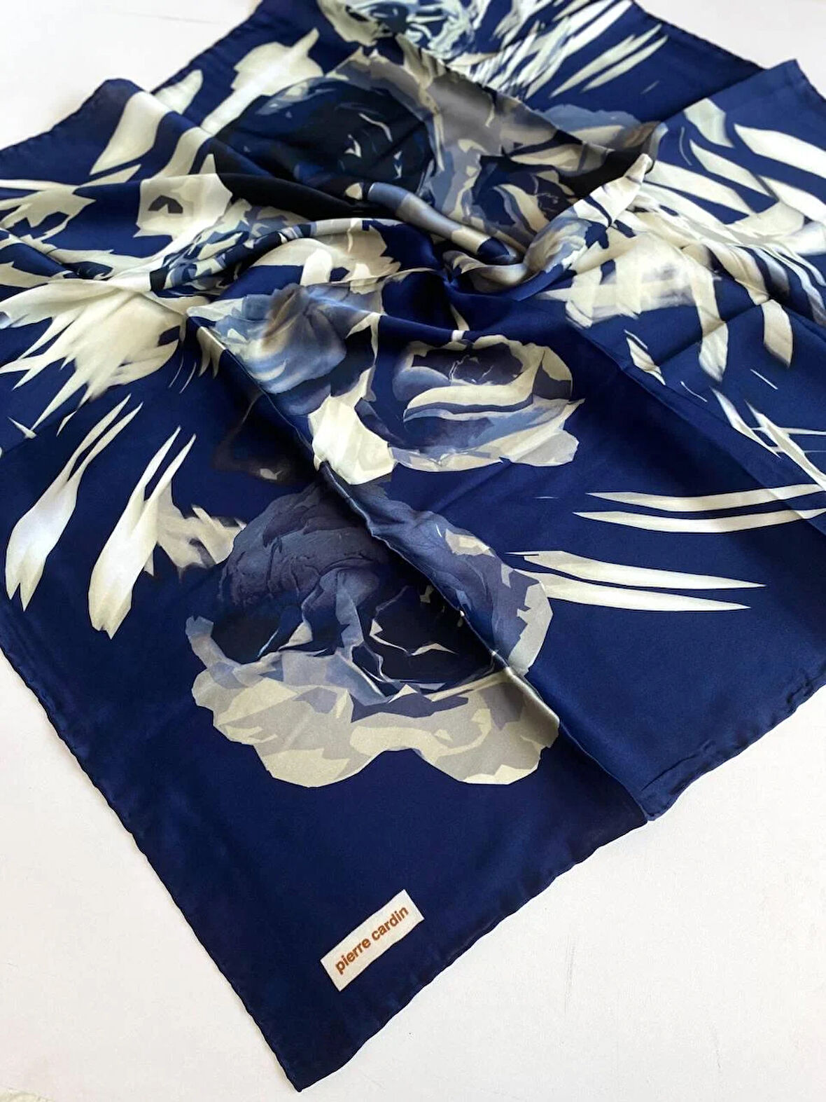 Pierre Cardin Sura İpek Eşarp 5134230-322 47812 Lacivert Karışık Desen