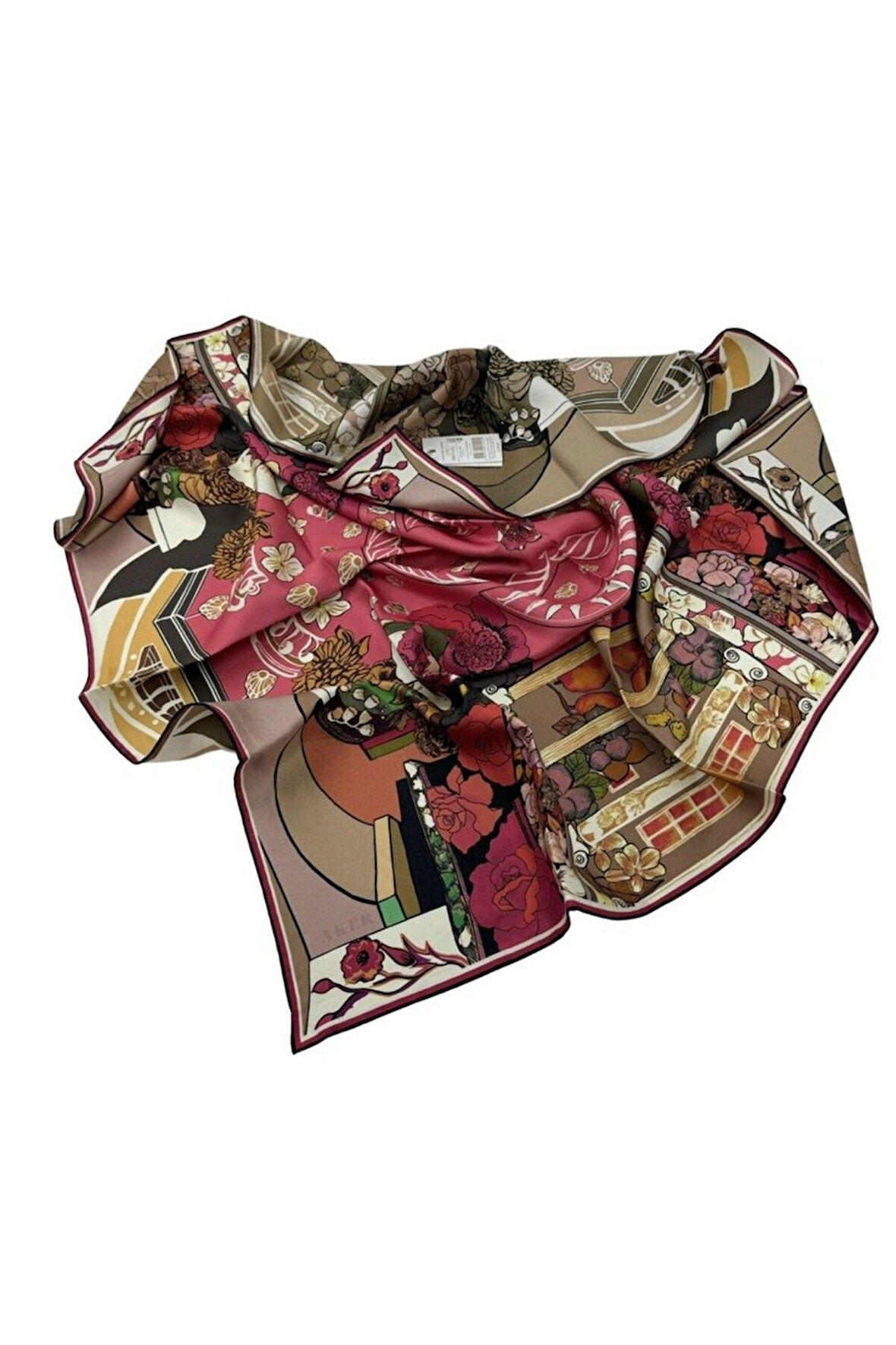 Bosphorus Çift Taraflı İpek Twill Eşarp 8834712-912