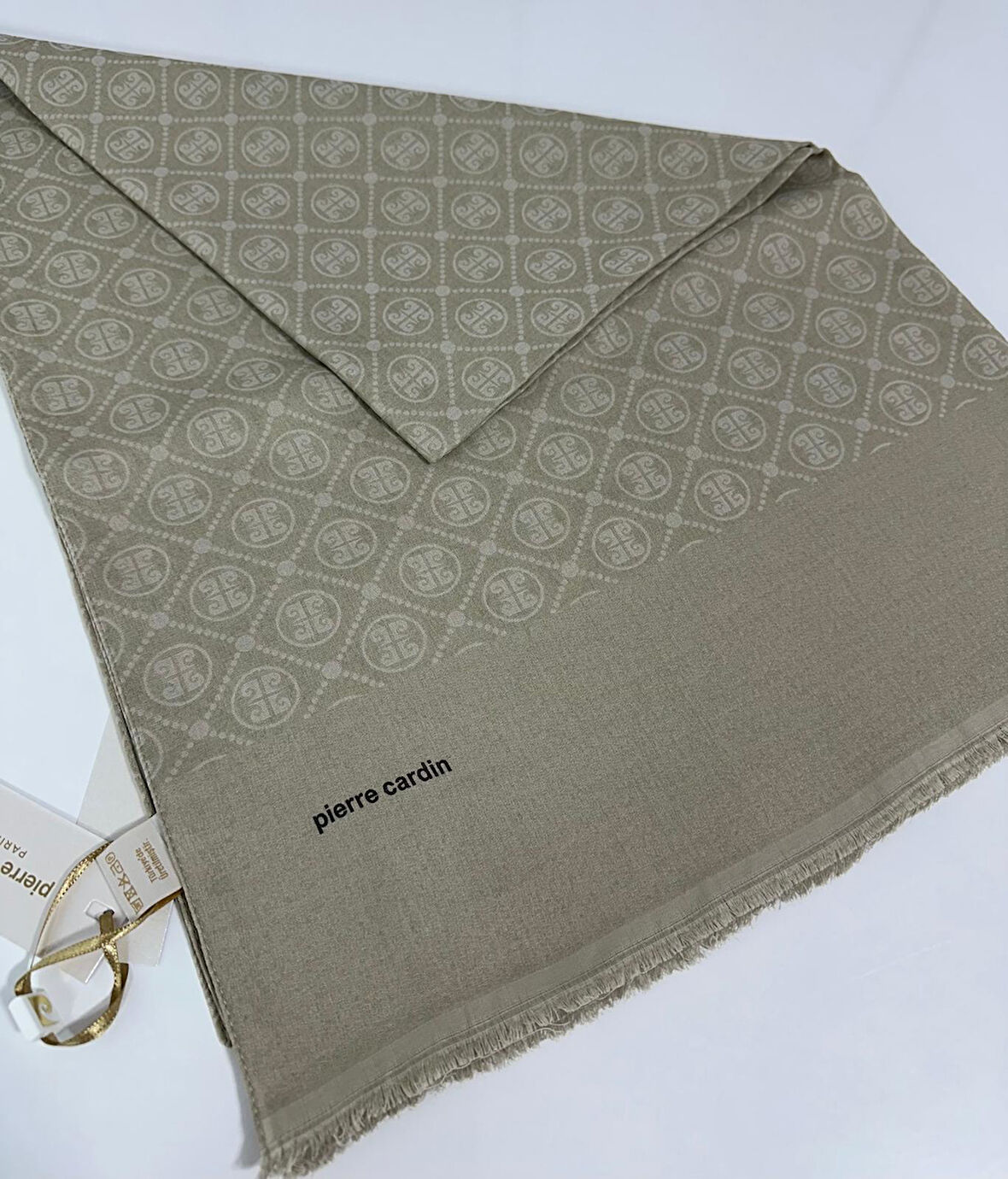 Elegans Monogram Şal-75 X 190-090700-933 Açık Vizon