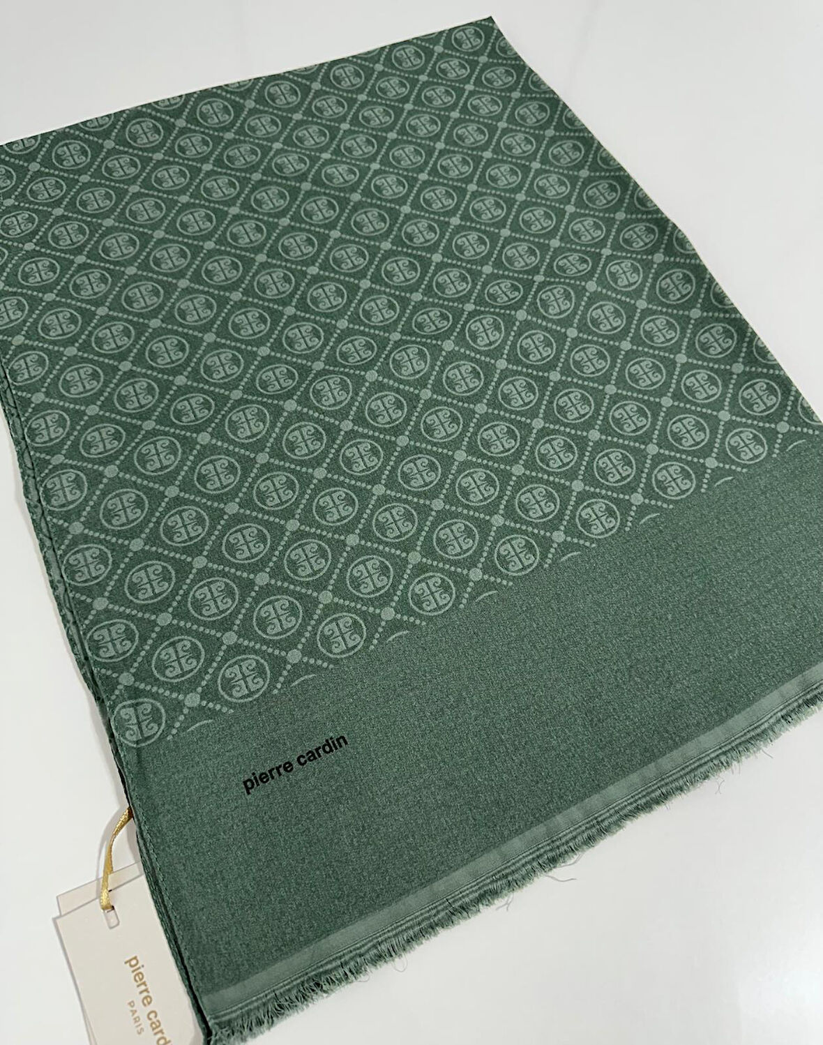 Elegans Monogram Şal-75 X 190-090700-951 Nefti Yeşil