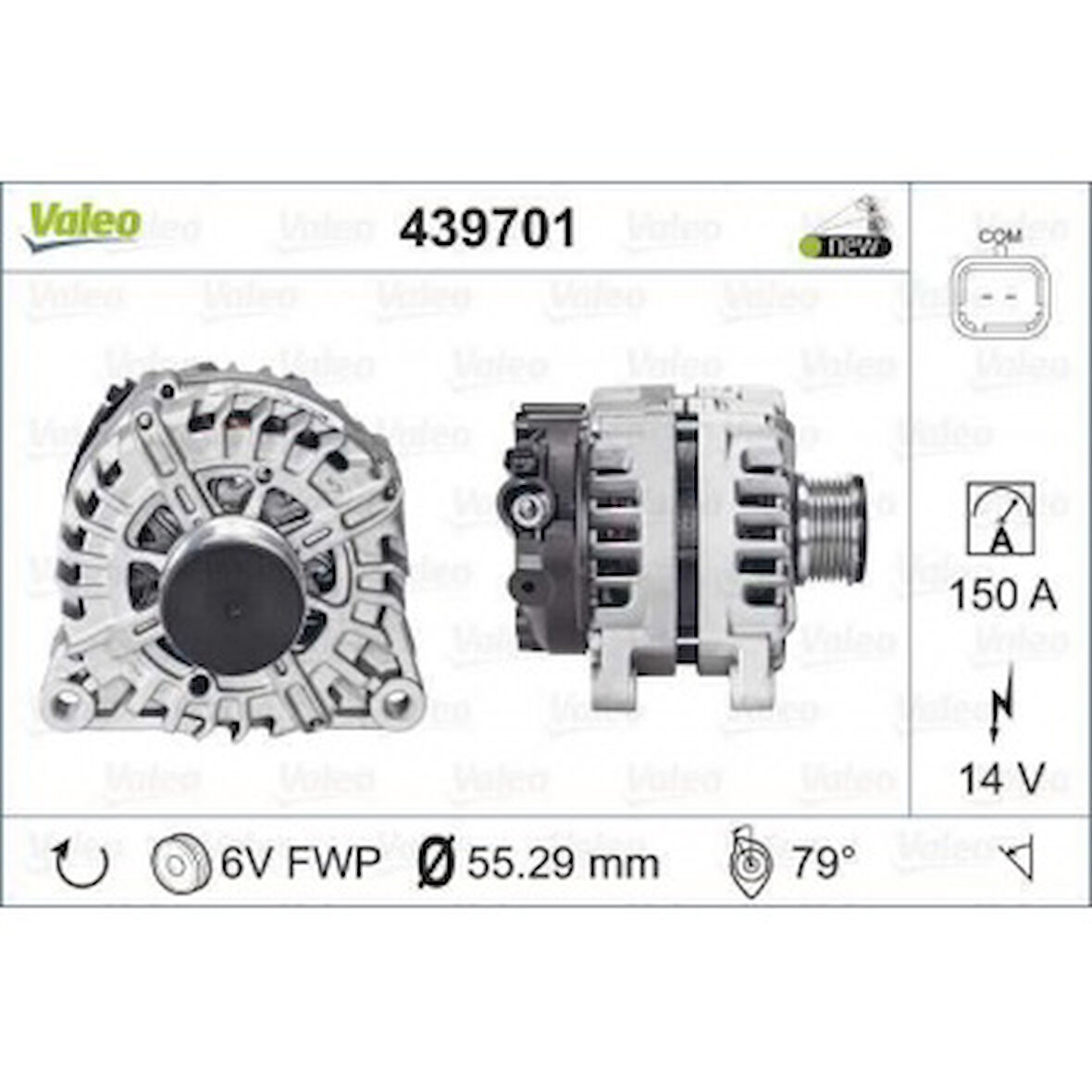 Psa Alternator 12v 150a P308 P3008 Partner Tepe P207 P508 P5008 Expert III Jumpy III Scudo III C3 III Ds - Valeo 439701