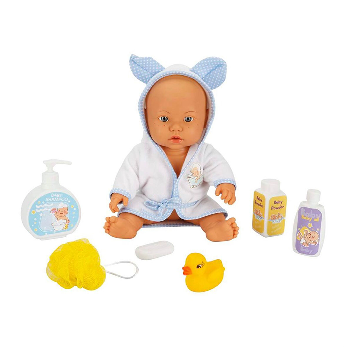 Bebelou Banyo Zamanı 35cm Konuşan Bebek 23877 Mavi