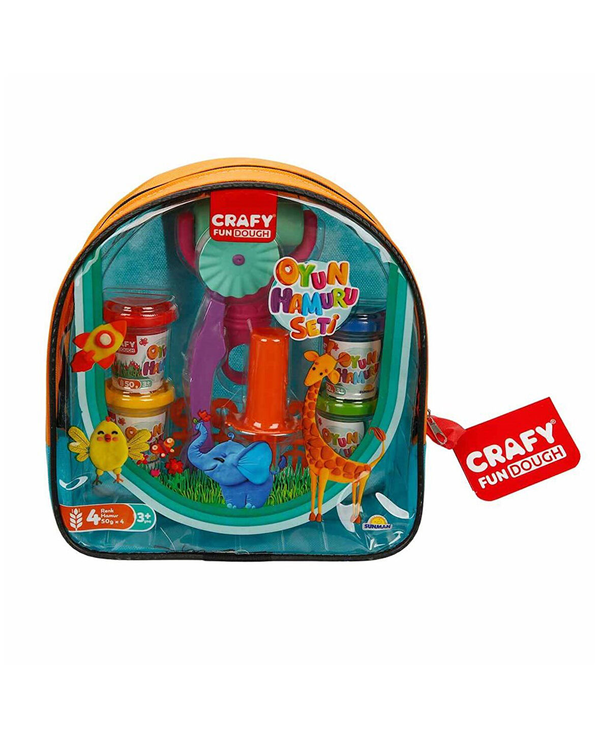 Crafy Oyun Seti 4 Renk Çantalı 27868 Turuncu