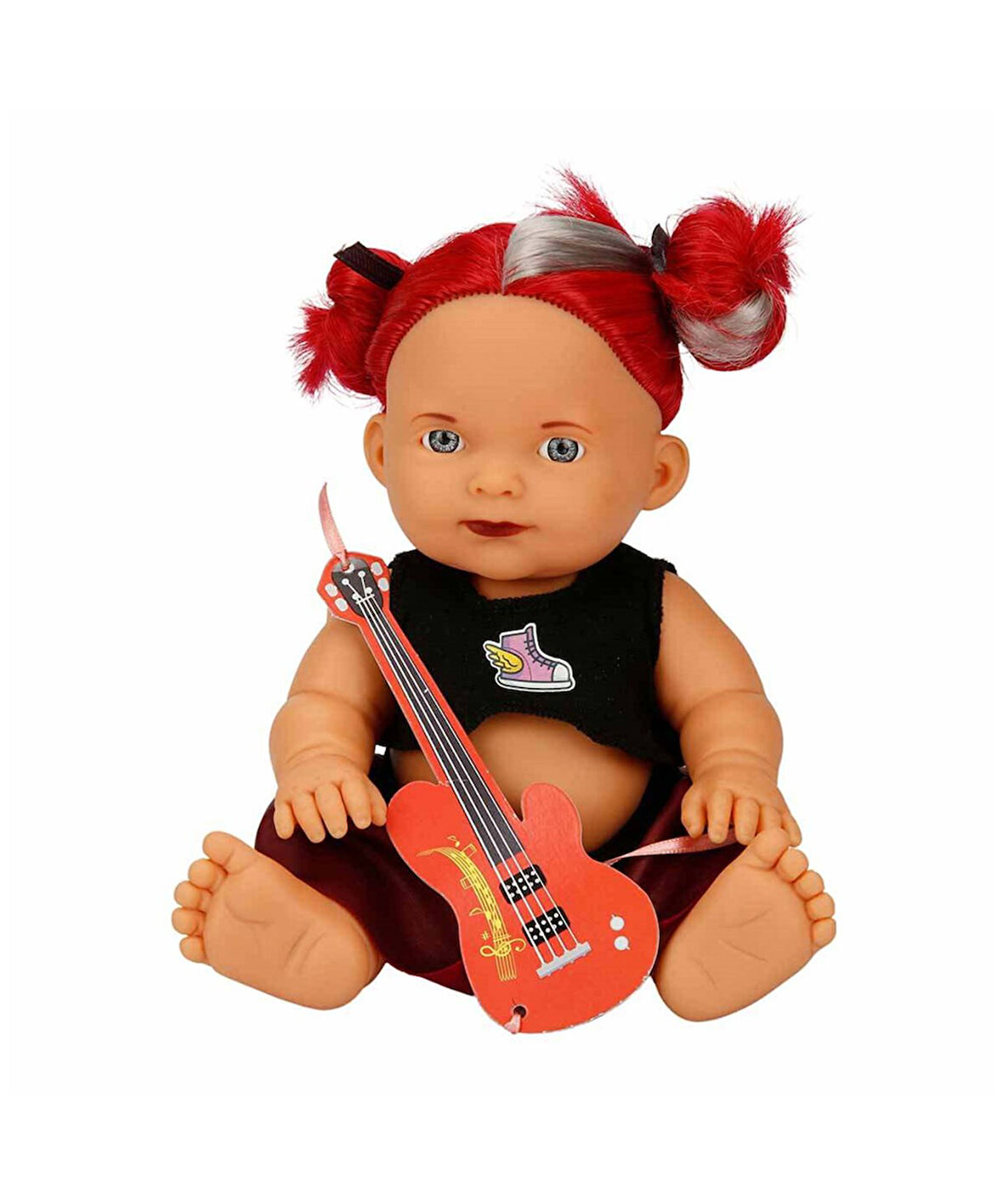 Punk Nil Bebek 23 cm 23495 Kırmızı İki Kulak Saçlı