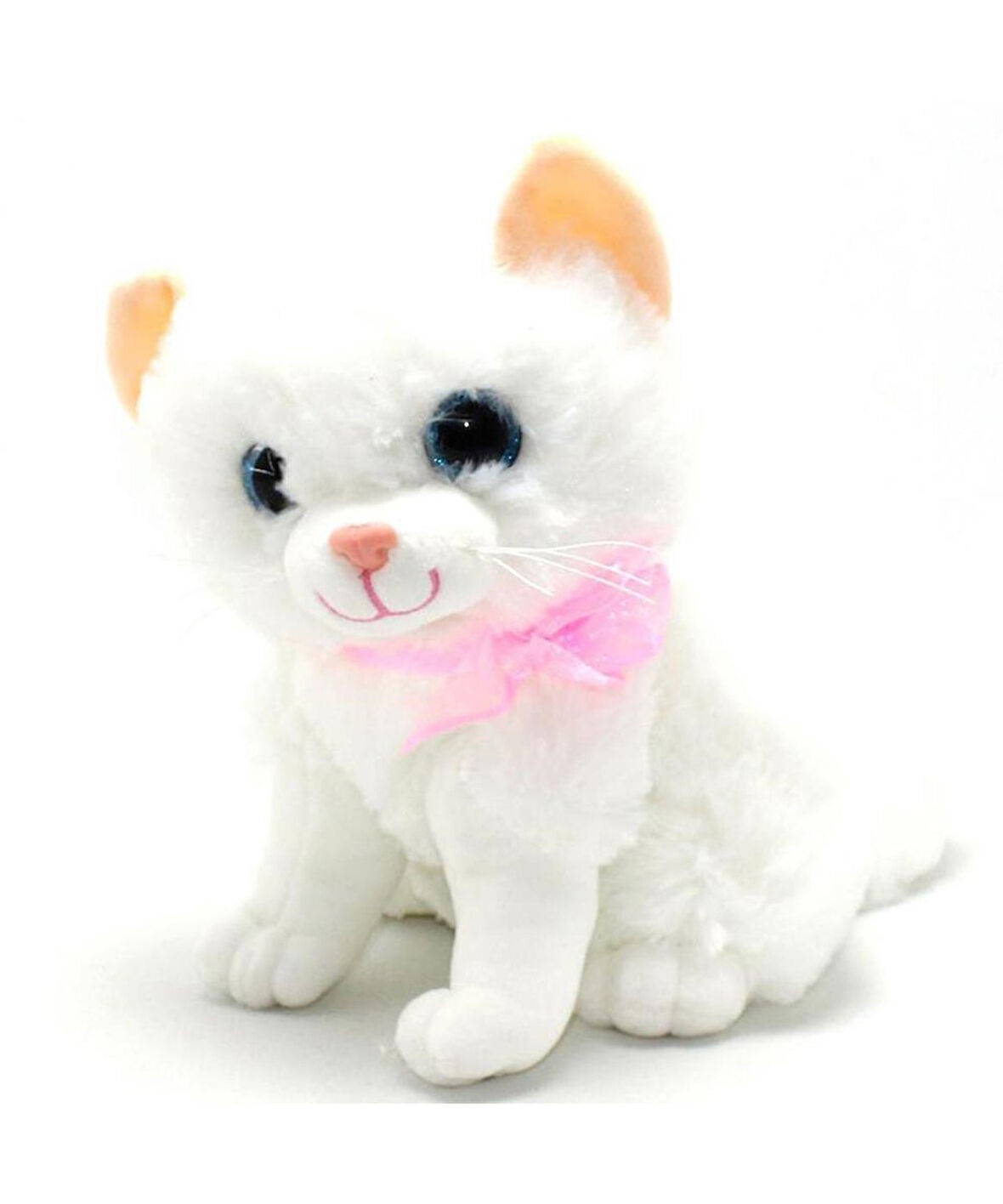 KZL Sesli Peluş Kedi 25 cm 76189 Beyaz