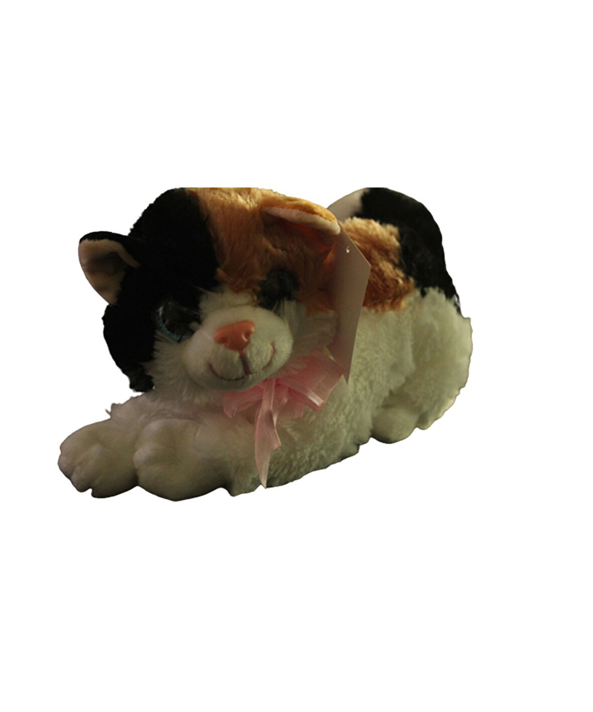 KZL Sesli Peluş Kedi 25 cm 76189 Beyaz Turuncu